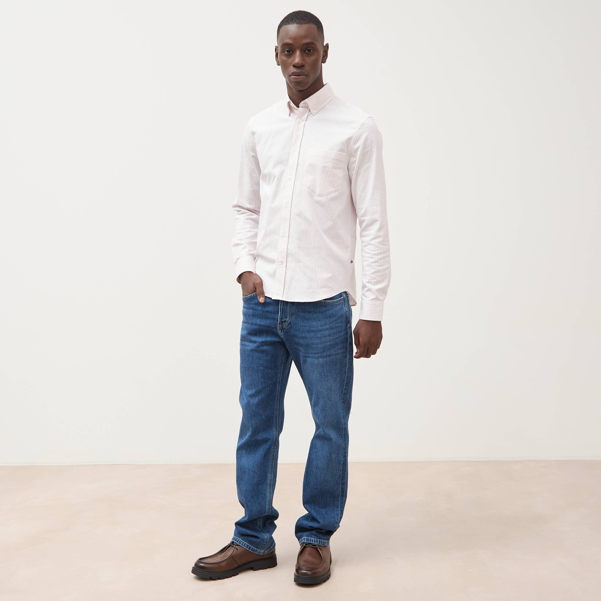 Jeans regular longueur 32 denim stone homme