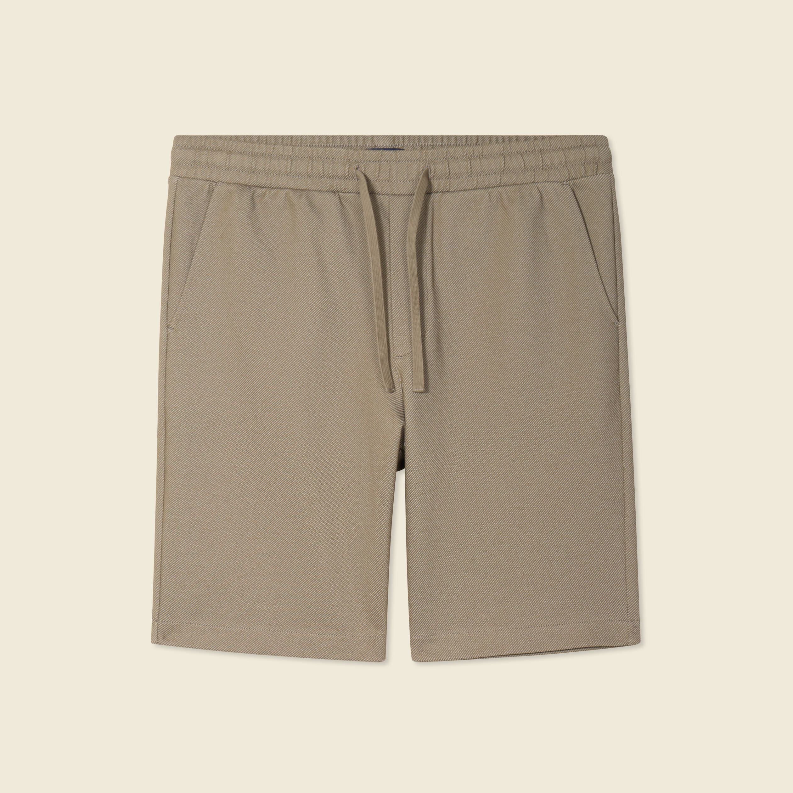 bermuda droit elastique vert kaki homme Bermuda droit élastiqué vert kaki homme