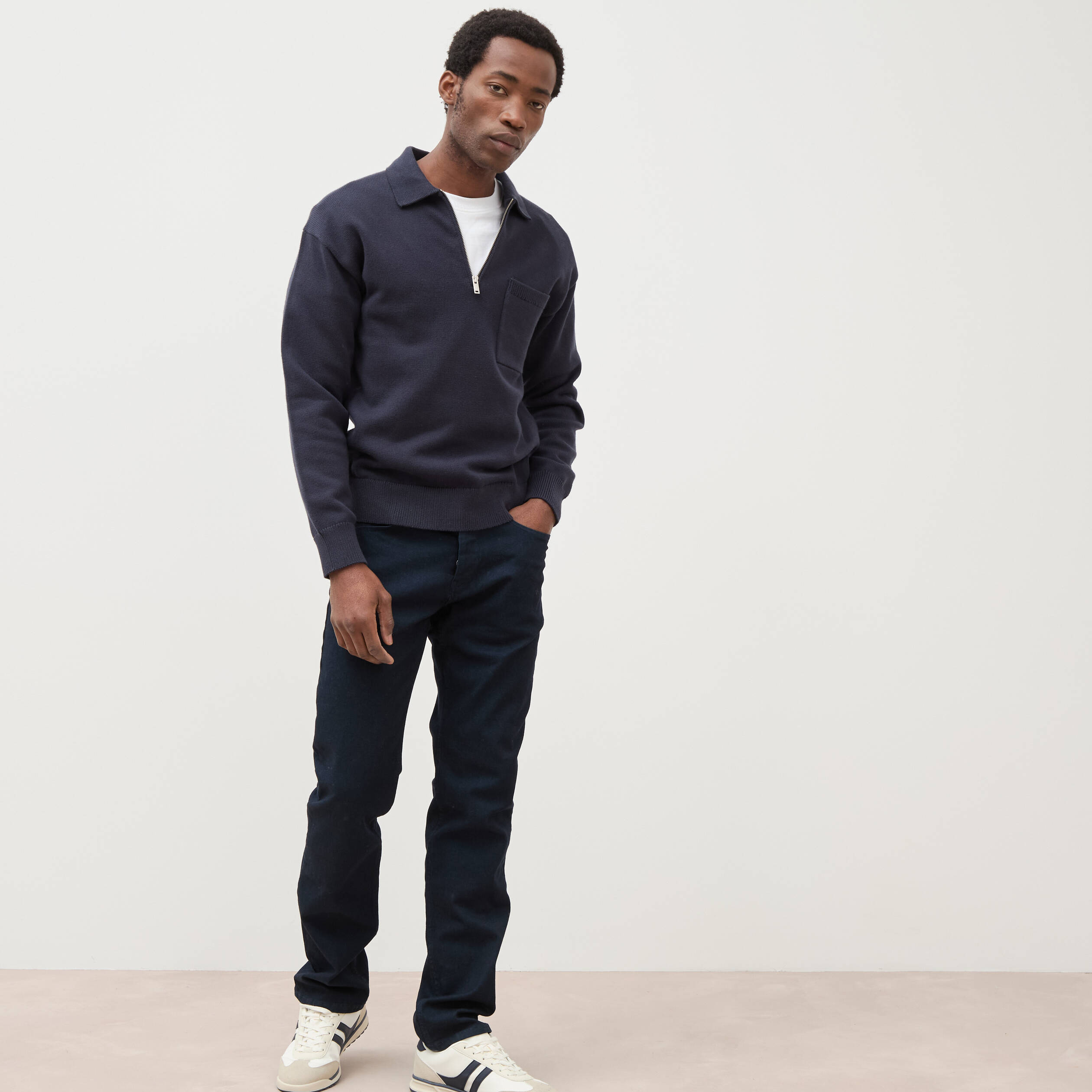 Jeans regular denim brut homme