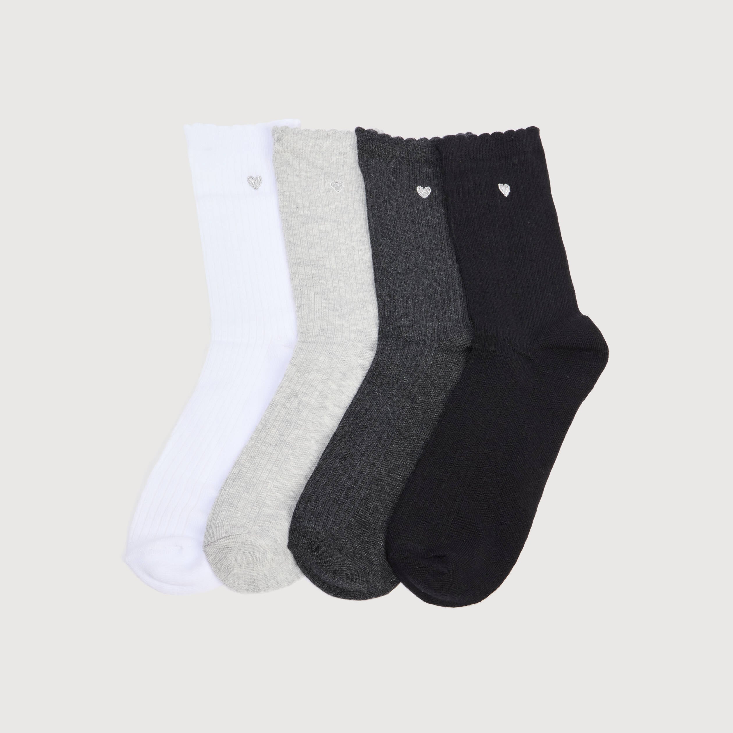 Lot de 4 paires de chaussettes noir femme