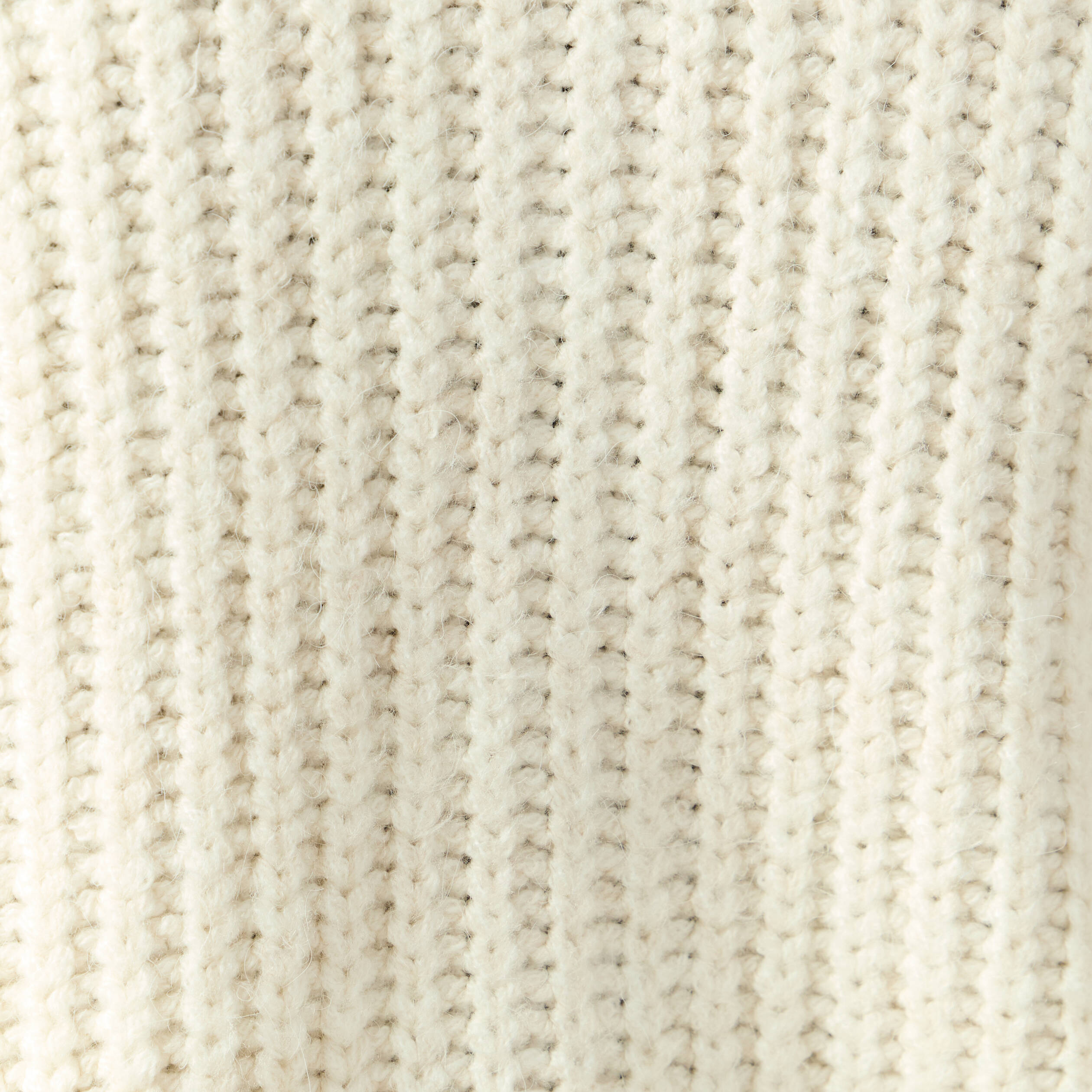 Gilet droit court manches longues creme femme