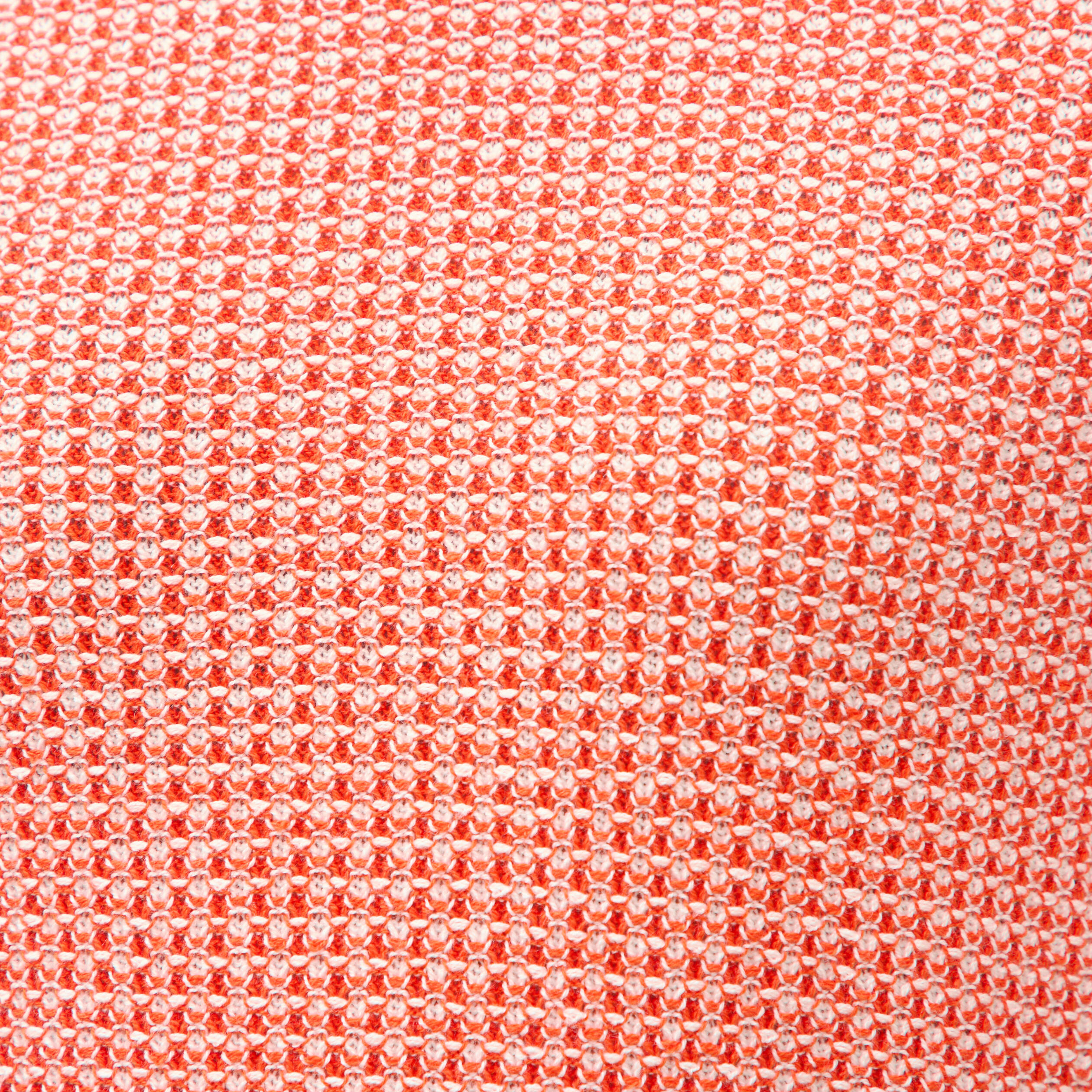 Pull droit court manches courtes orange fonc&eacute; femme