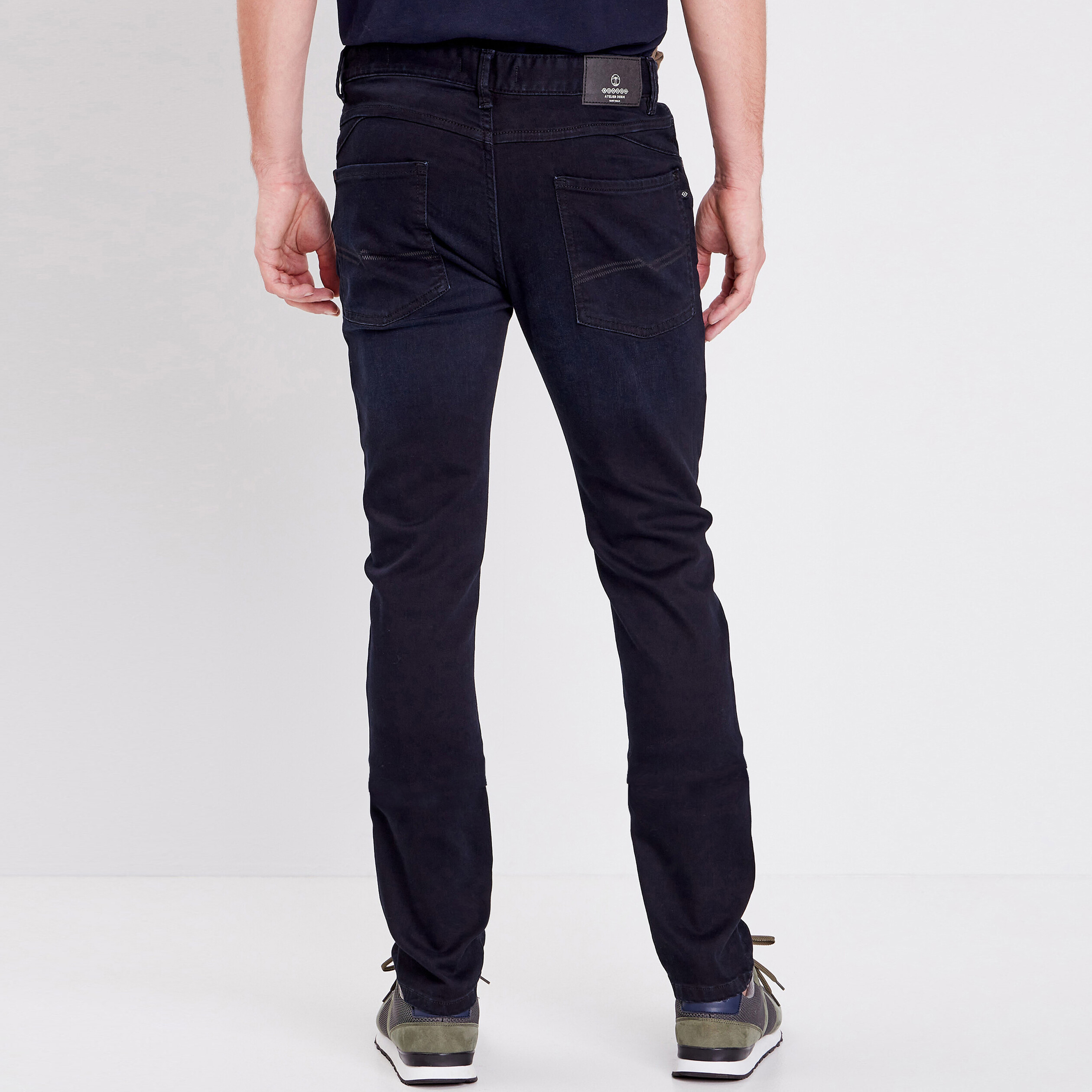 Jeans slim 5 poches denim blue black homme