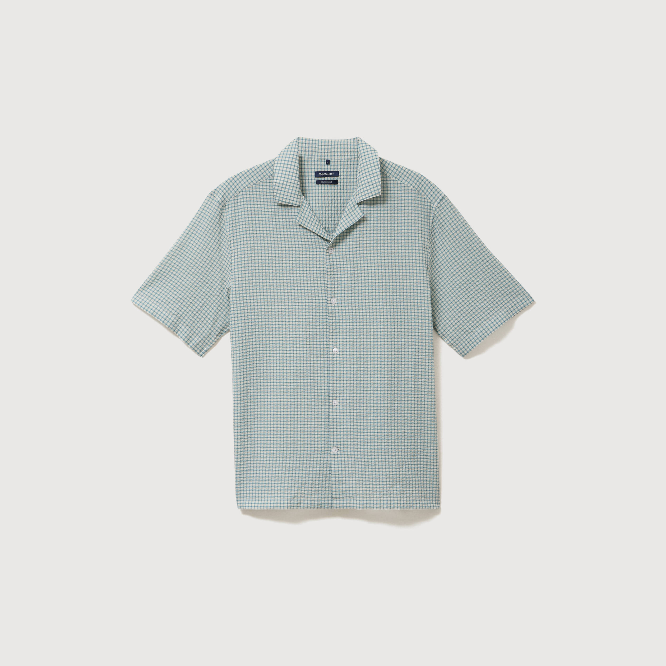 Chemise boyfriend manches courtes vert clair homme