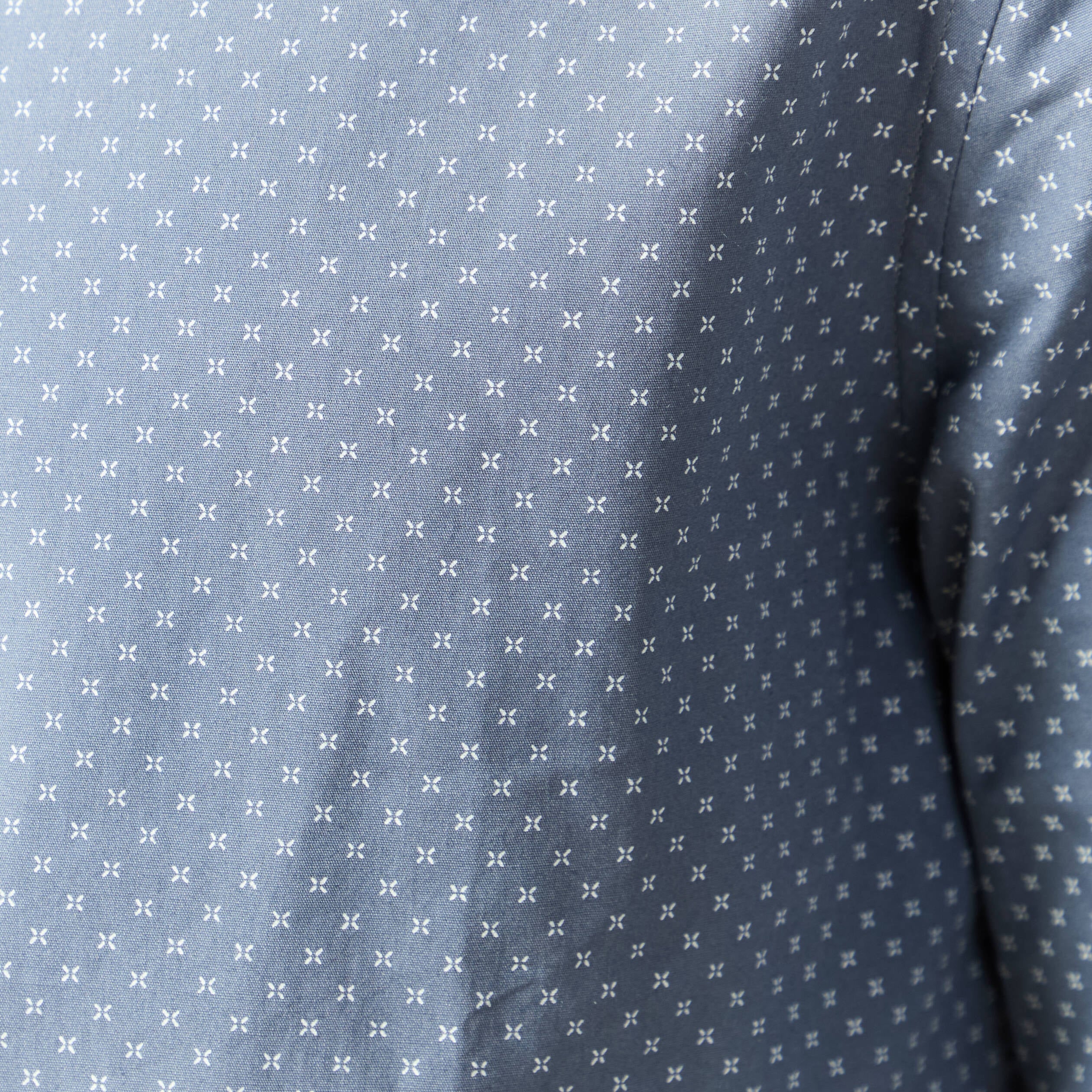 Chemise en coton manches longues bleu marine homme