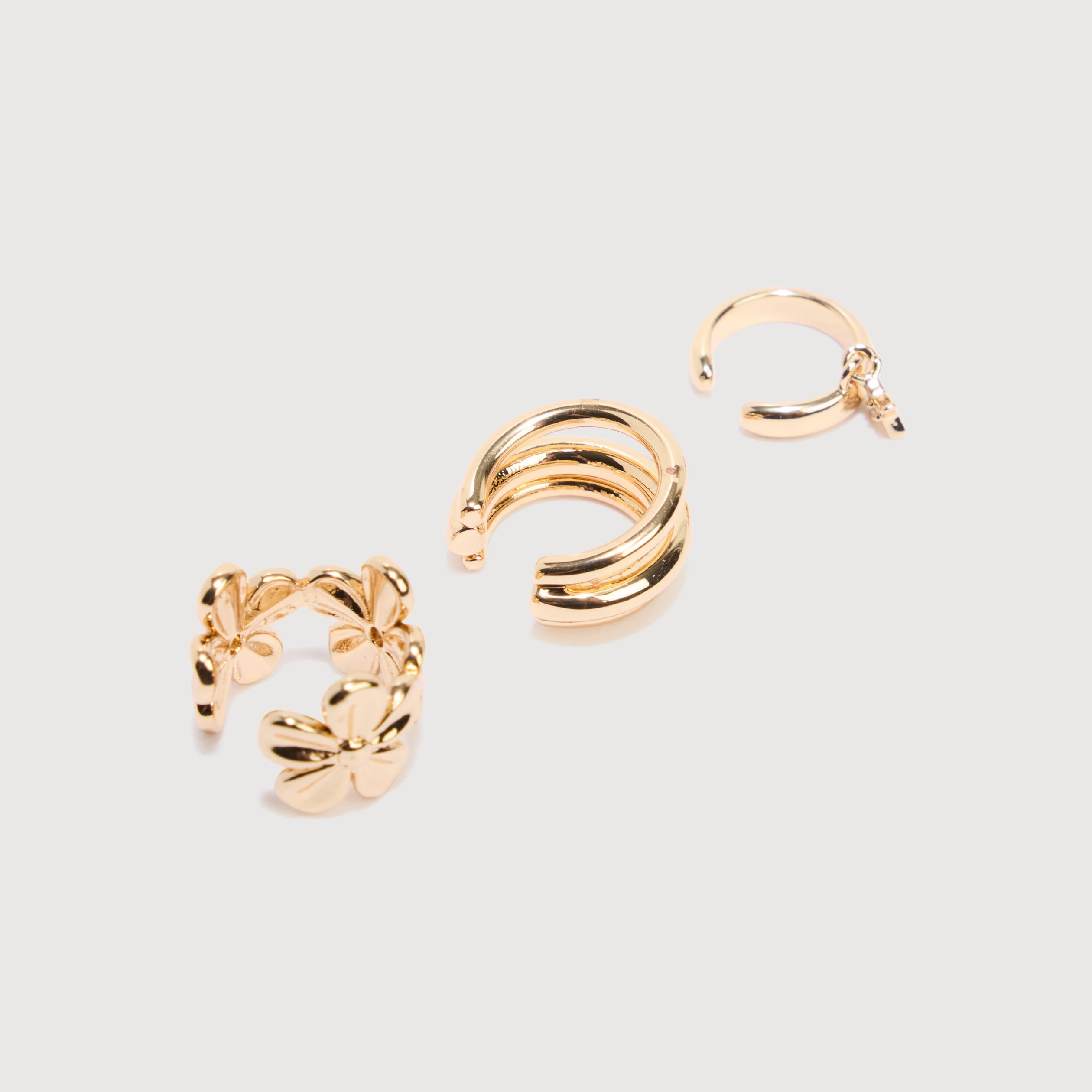Lot de 3 ear cuff couleur or femme