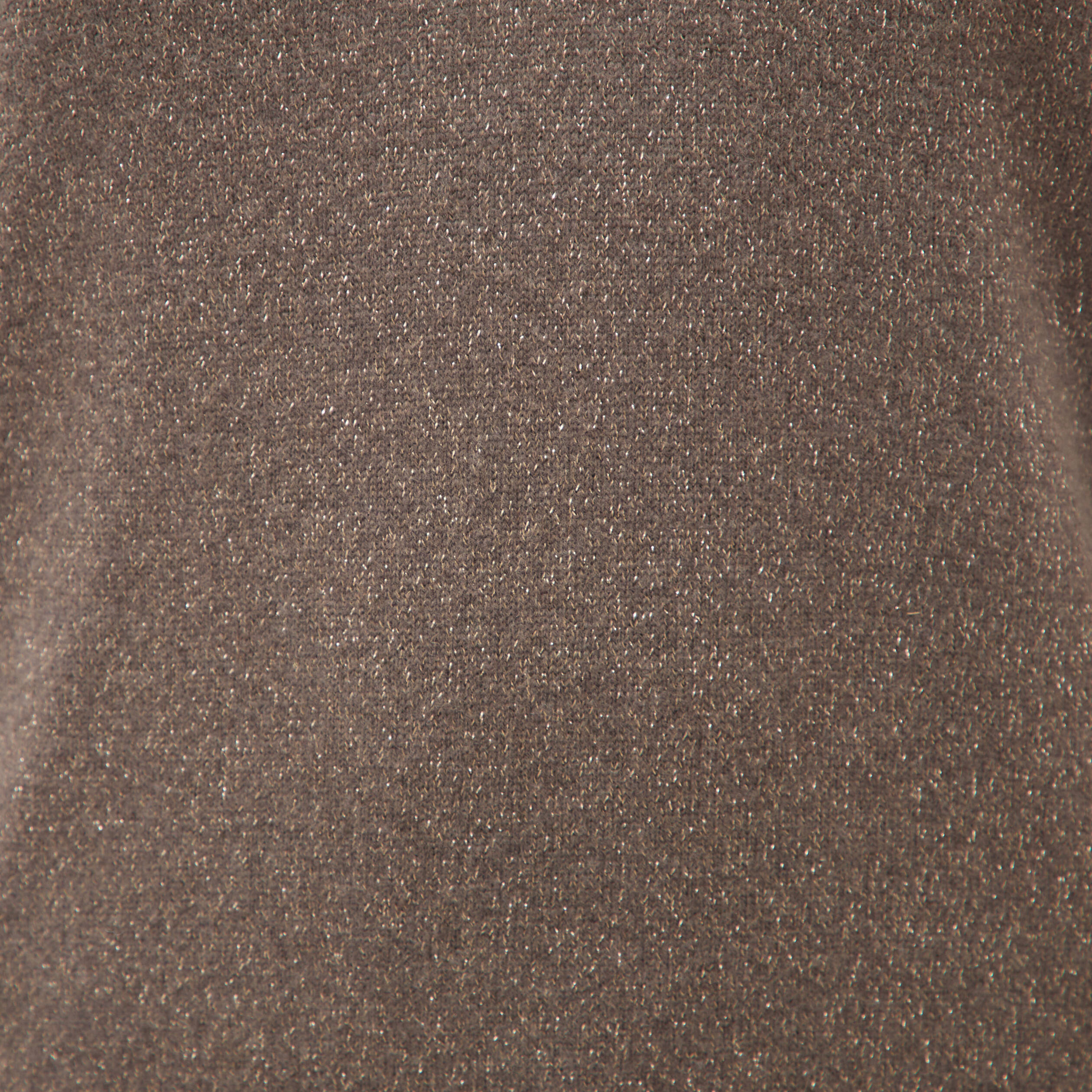 Pull droit col v manches longues taupe femme