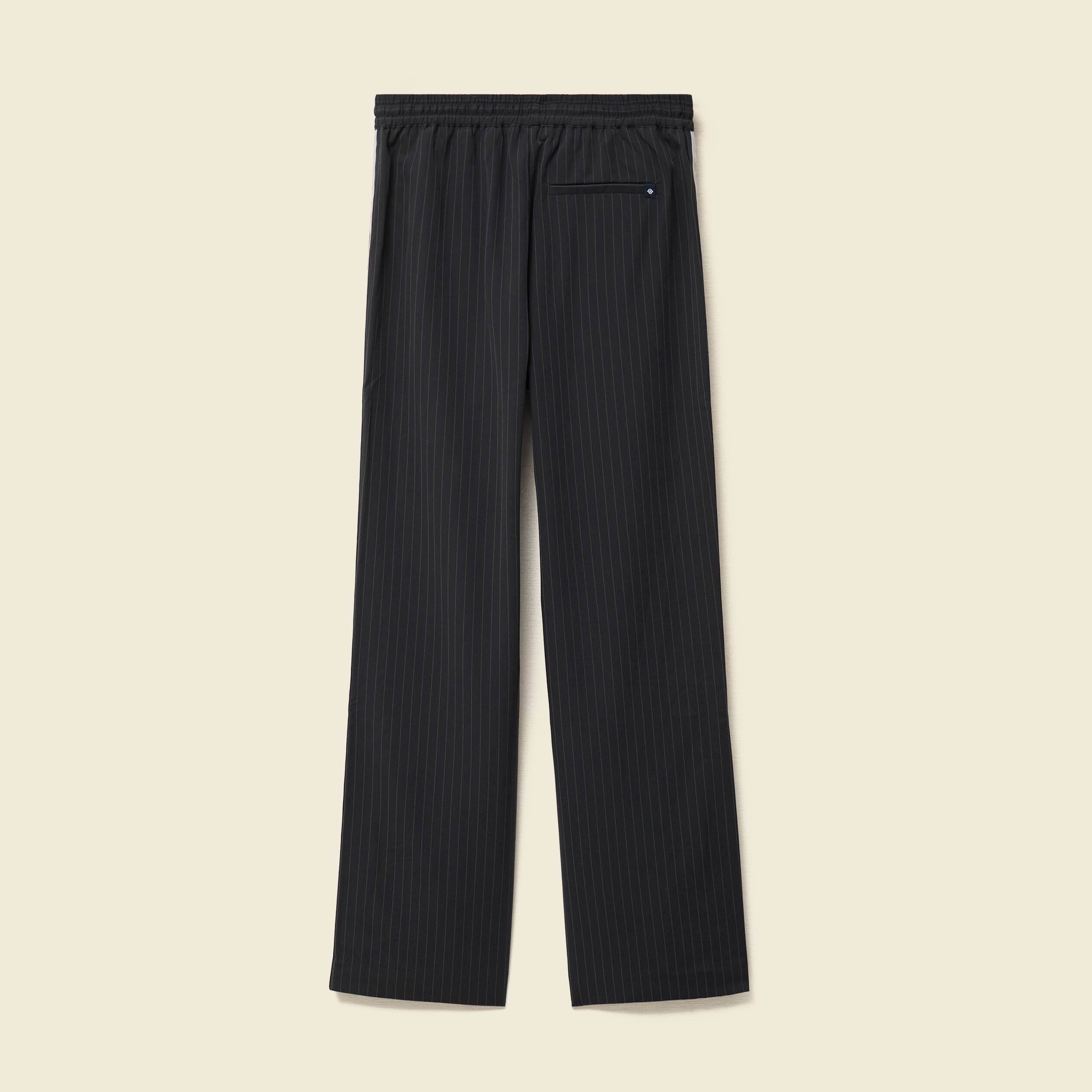Pantalon taille haute bleu marine femme