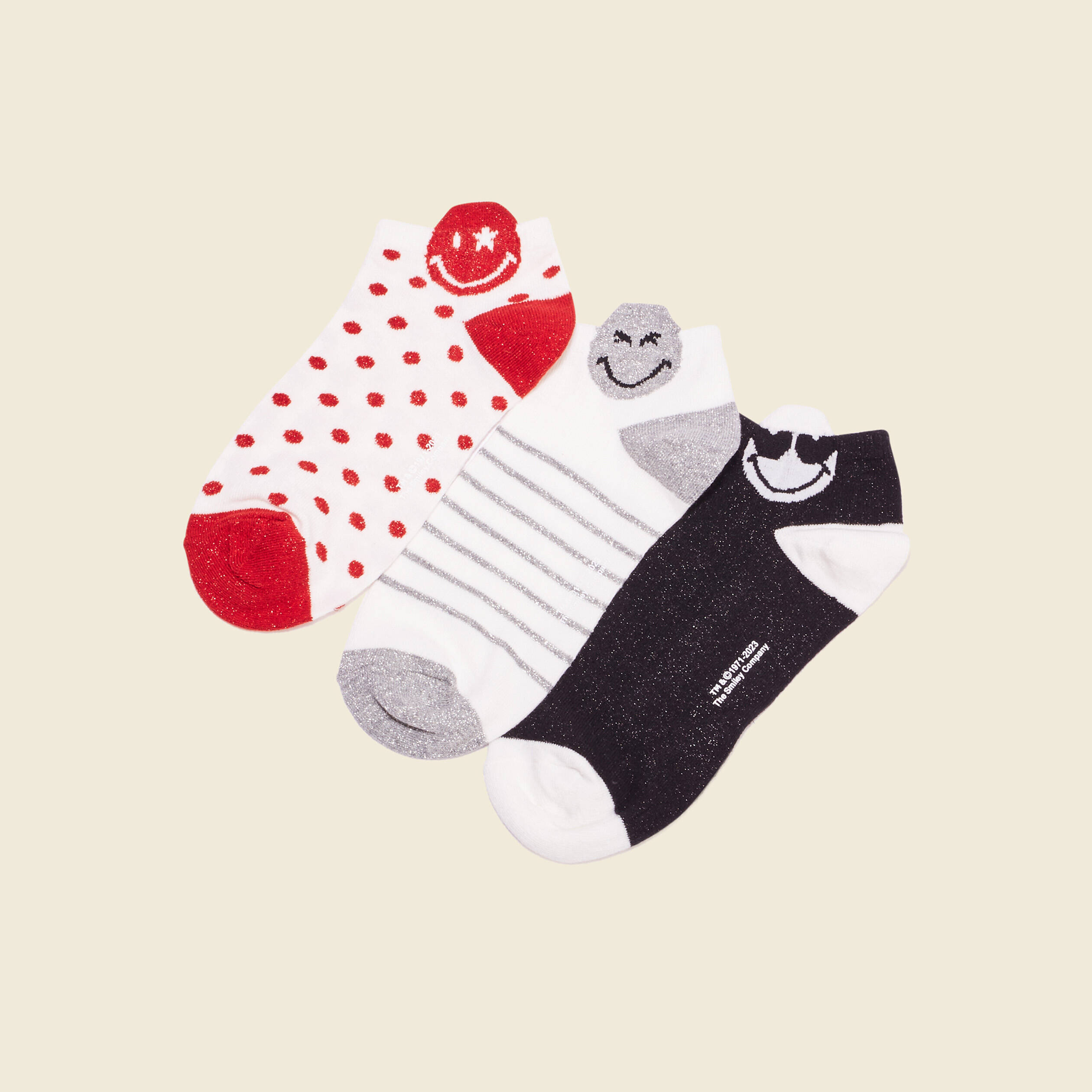 Lot 3 chaussettes SmileyWorld multicolore femme