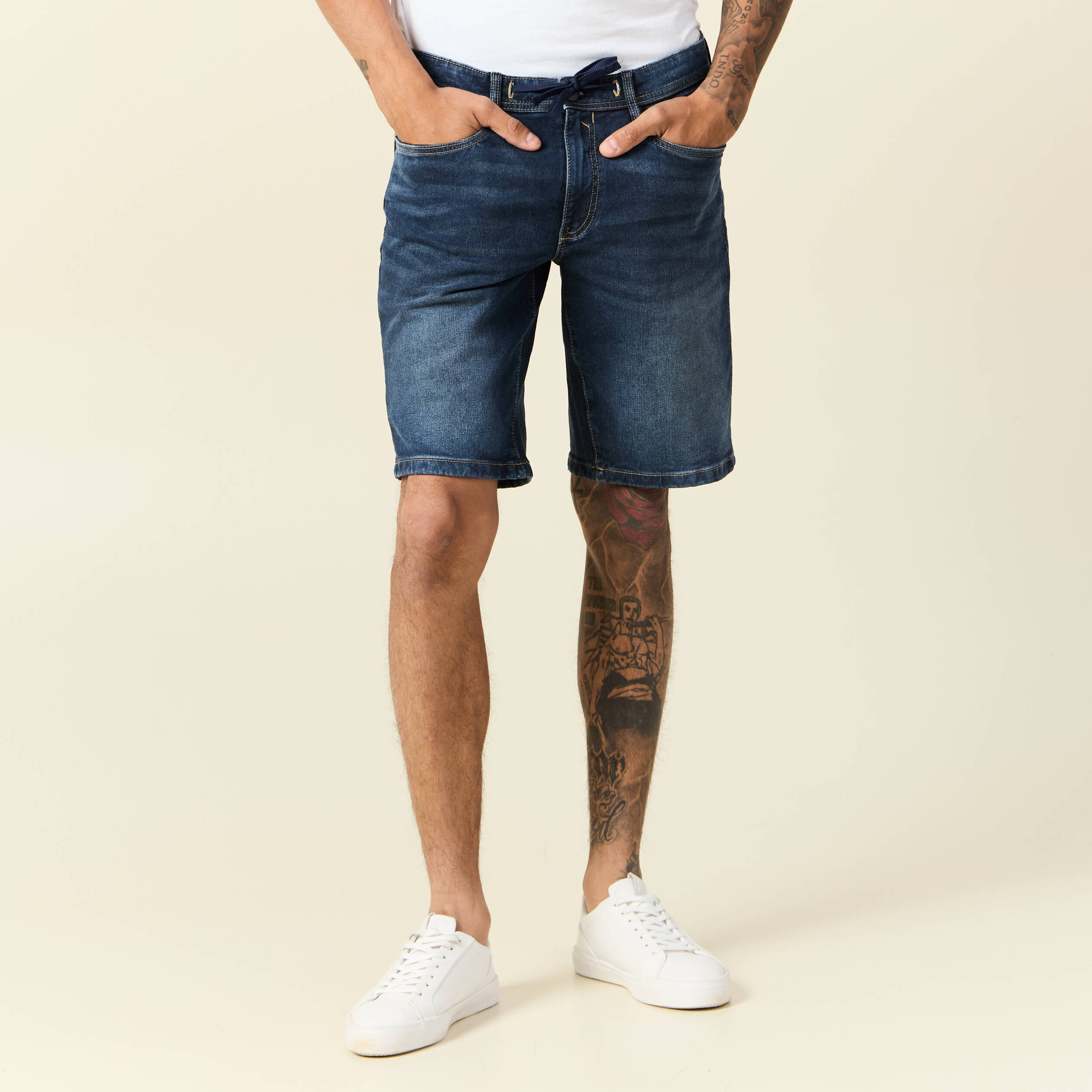 Bermuda jean stretch homme deals