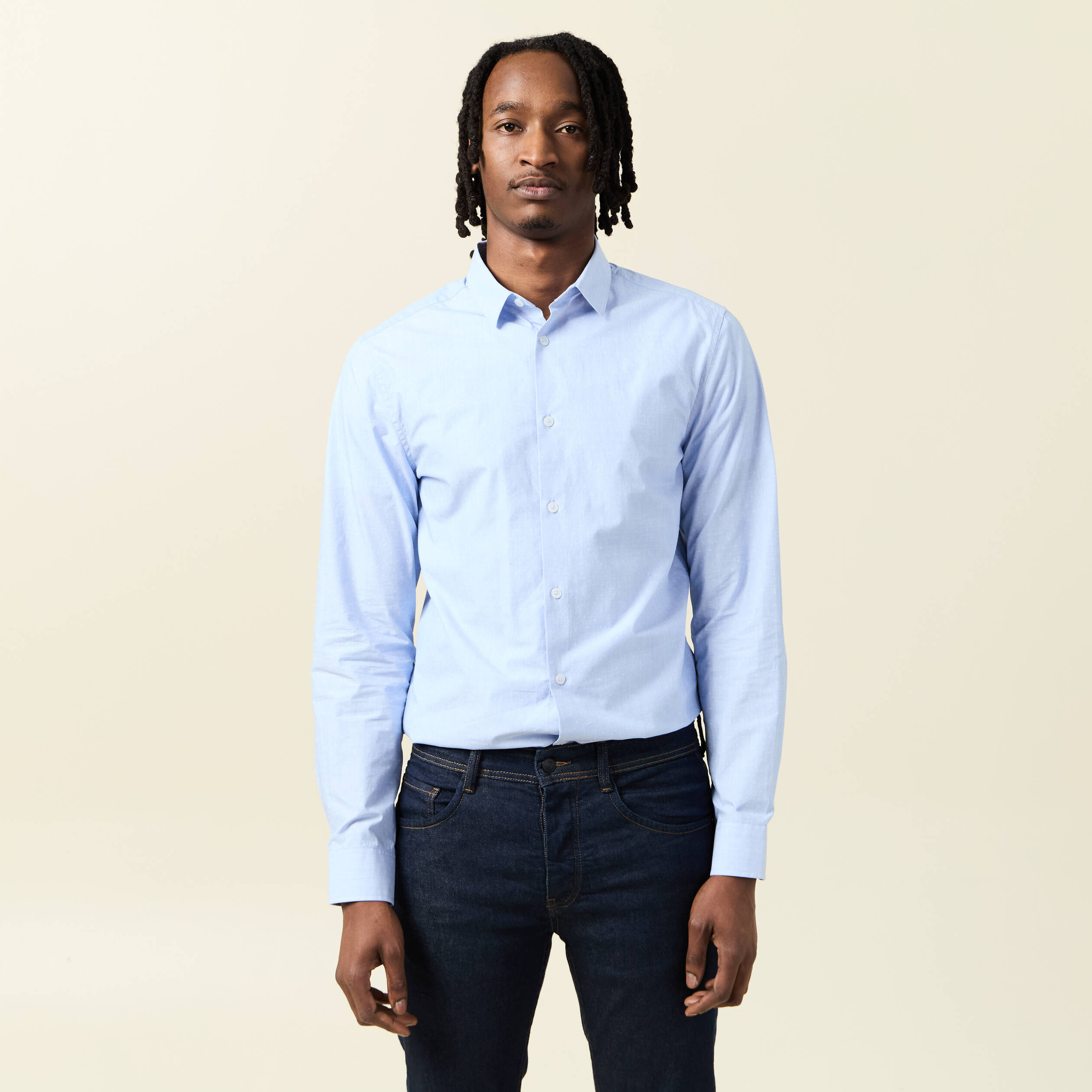 chemise manches longues bleu homme Chemise manches longues bleu homme