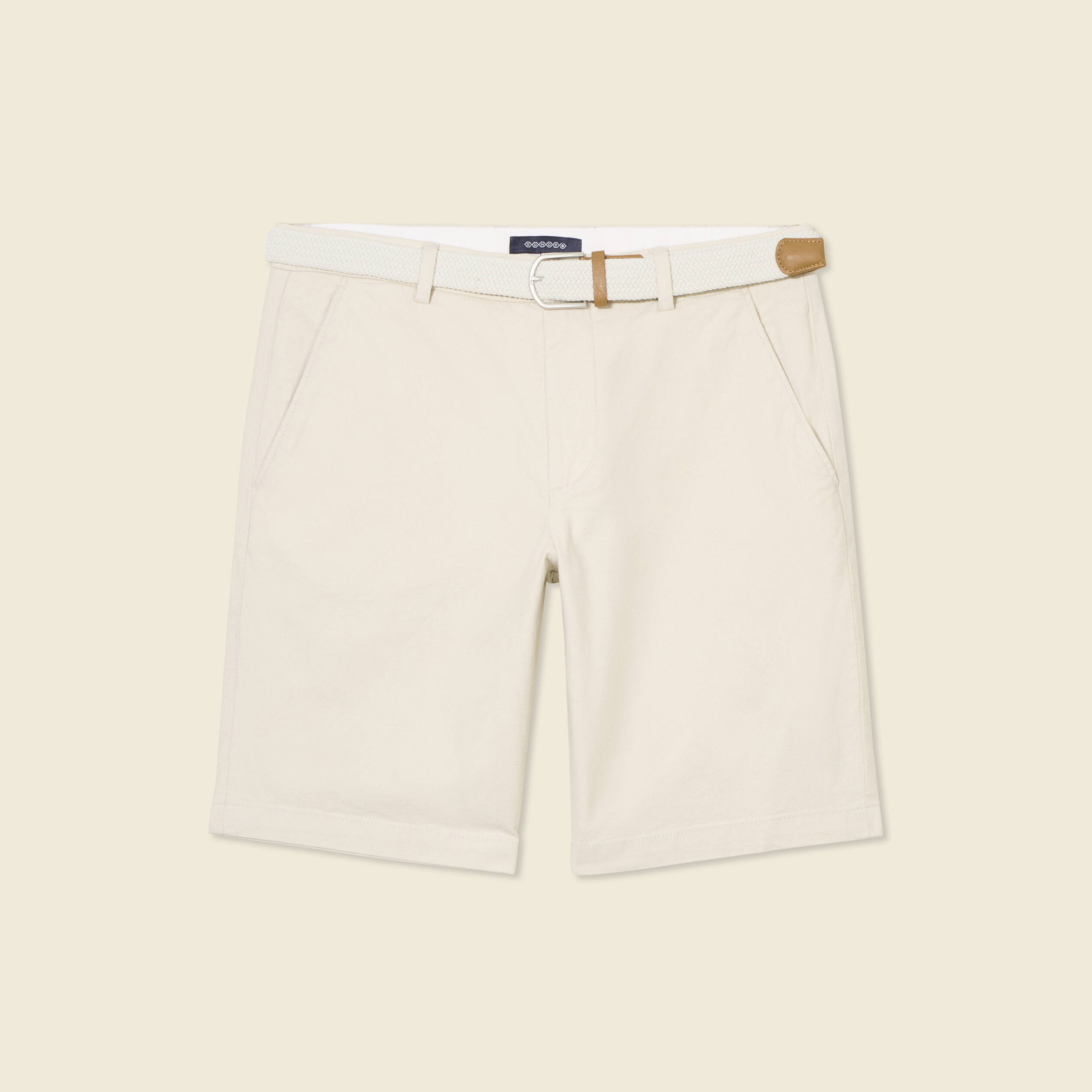 bermuda droit chino ceinture sable homme Bermuda droit chino ceinture sable homme