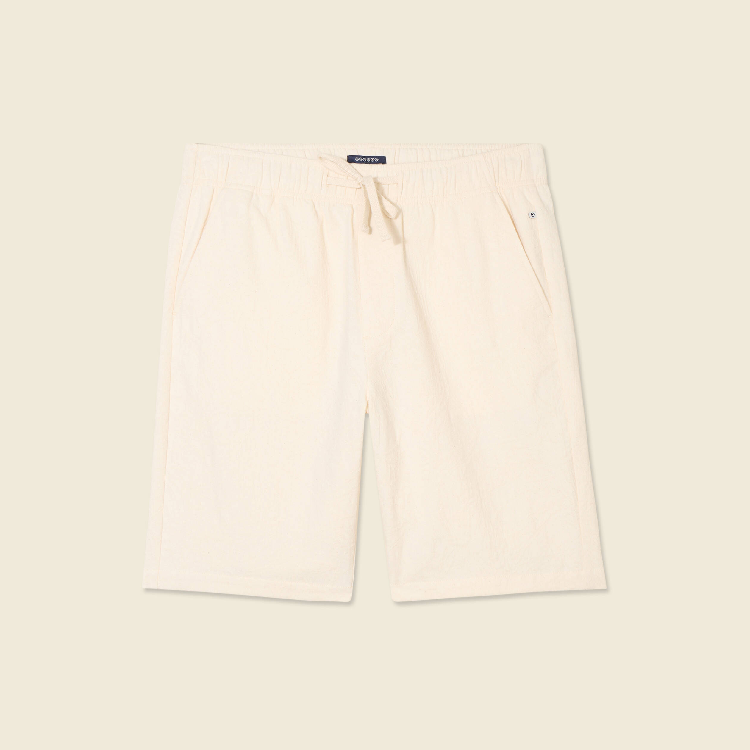 bermuda droit a coulisse ecru homme Bermuda droit à coulisse ecru homme