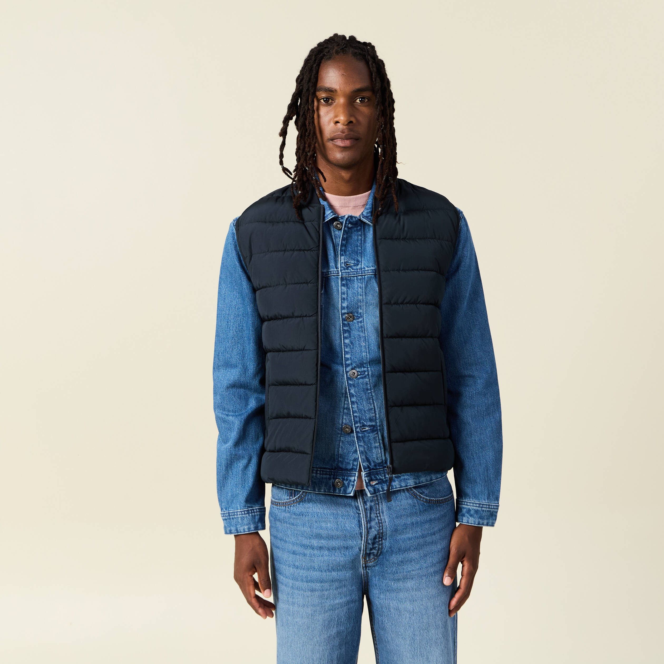 doudoune eco responsable bleu marine homme Doudoune éco-responsable bleu marine homme