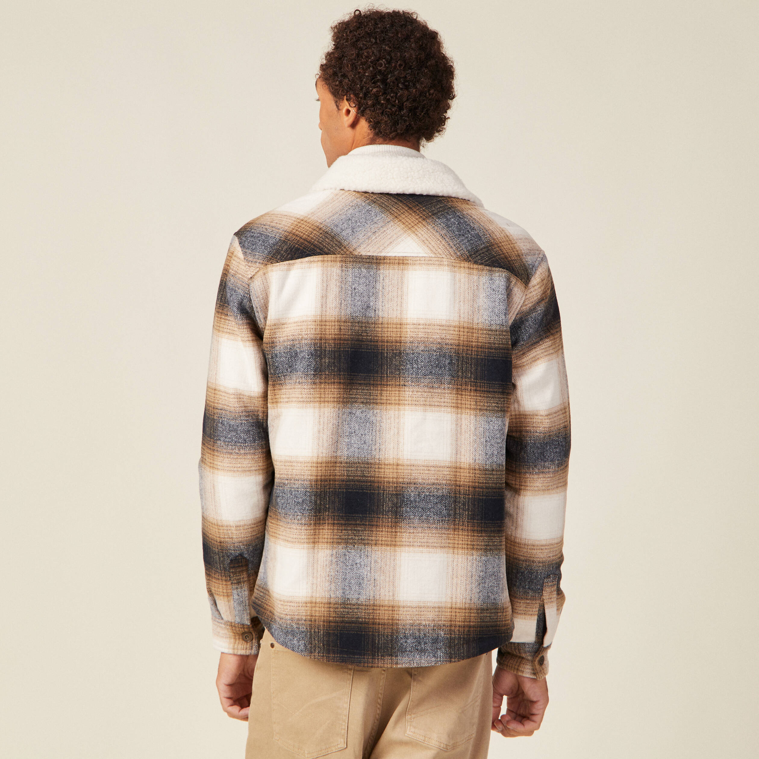 Veste surchemise ample ecru homme