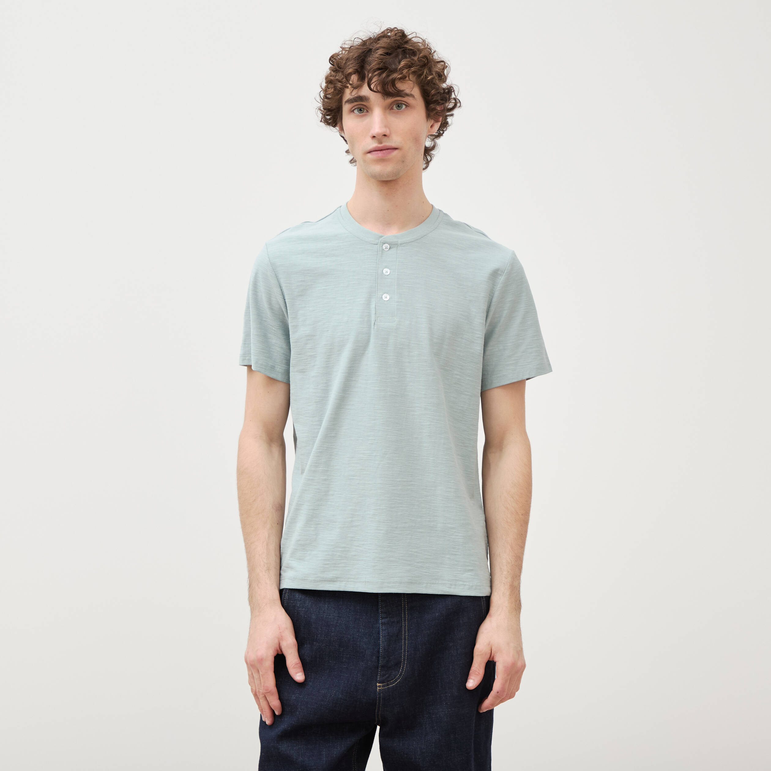 T-shirt manches courtes vert clair homme