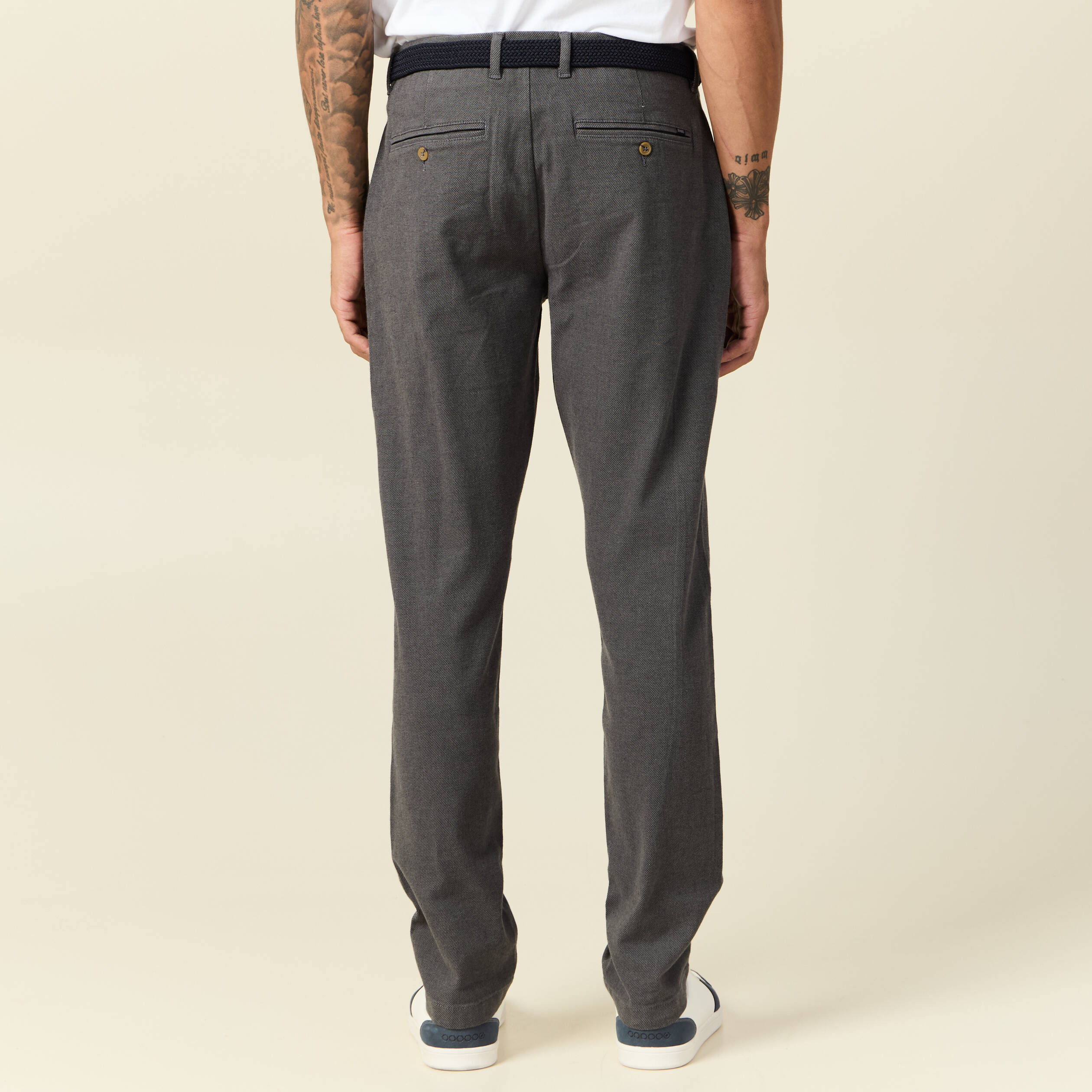 pantalon chino straight gris fonce homme Pantalon chino straight gris foncé homme