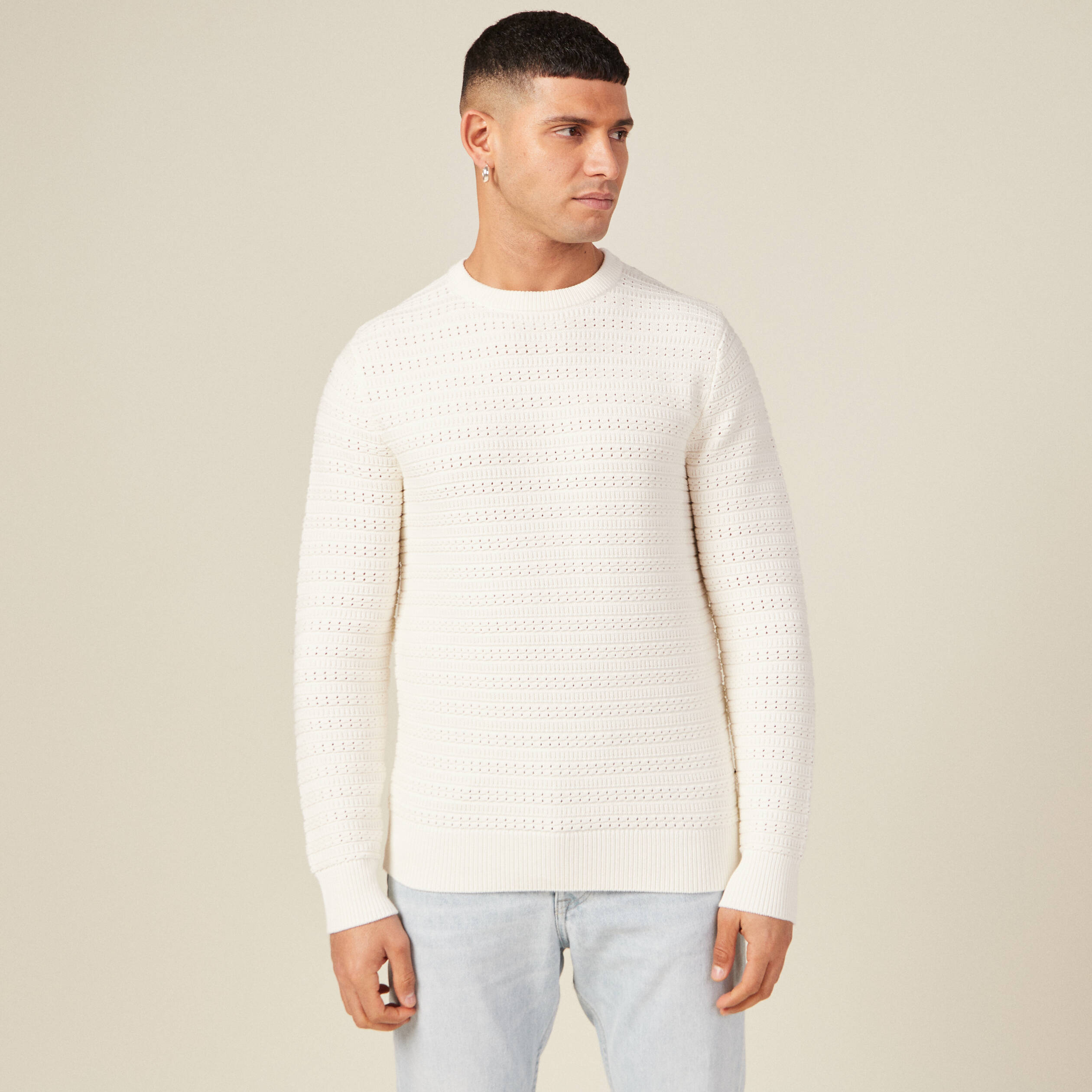 pull eco responsable ecru homme Pull éco-responsable ecru homme