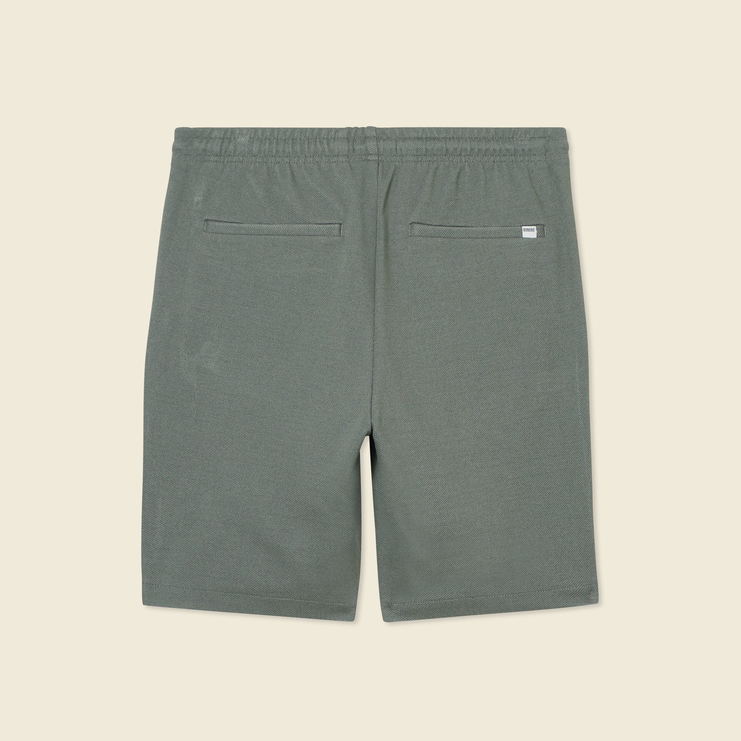 short droit avec cordon vert kaki homme Short droit avec cordon vert kaki homme