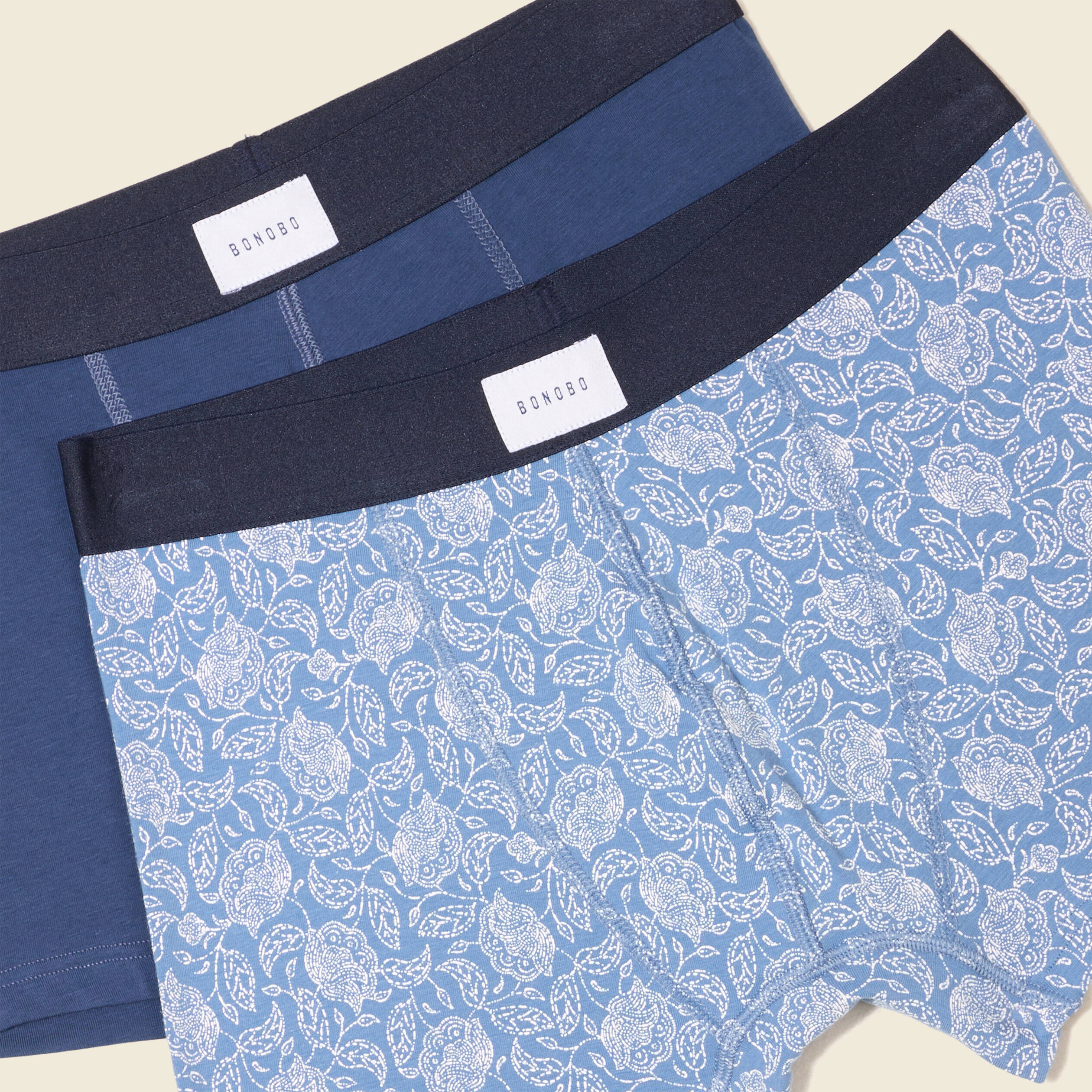 Lot 2 boxers bleu fonc&eacute; homme