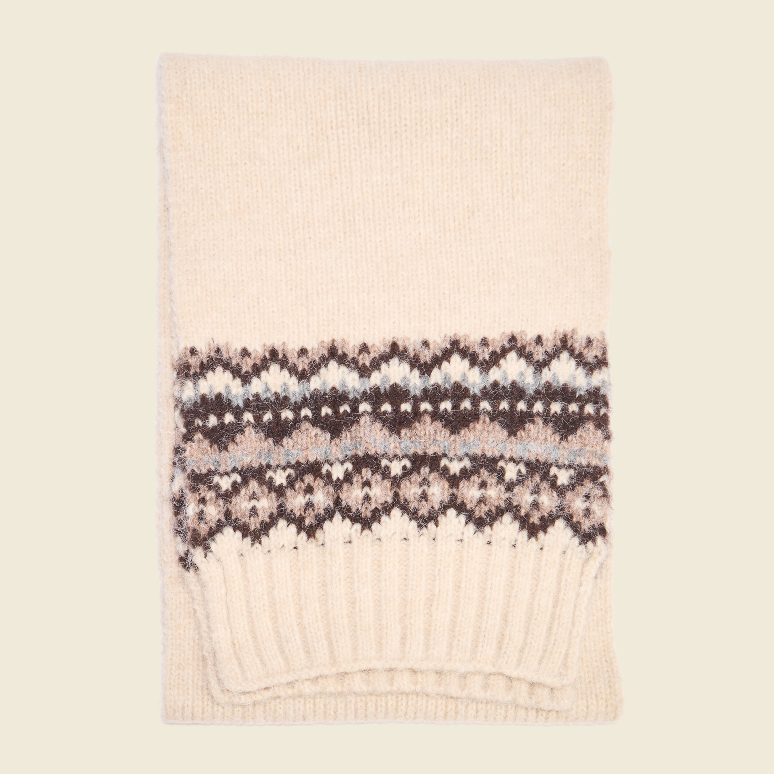 &Eacute;charpe d&eacute;tails jacquard ecru homme