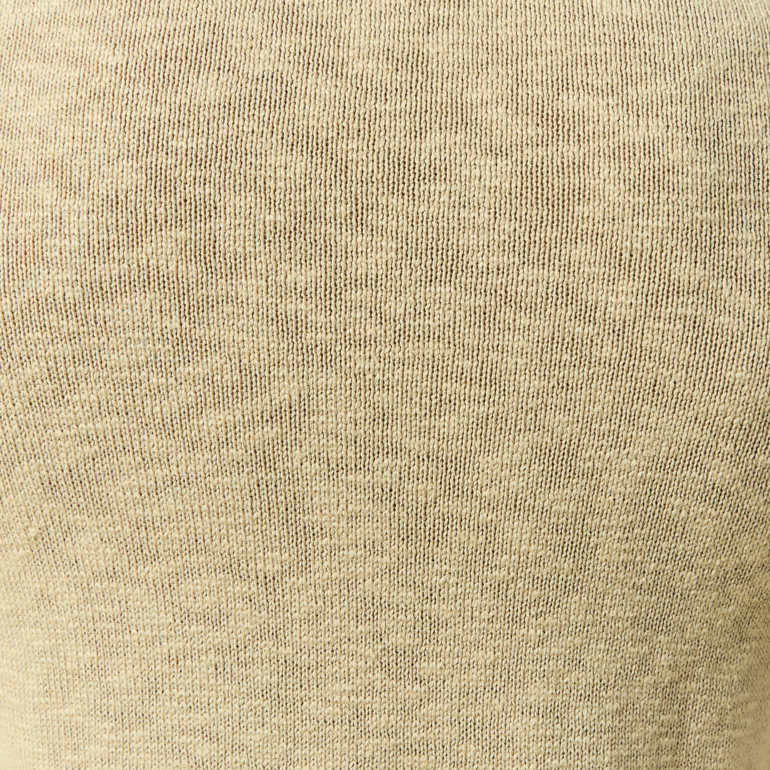 Pull col rond manches longues en coton beige fonce homme