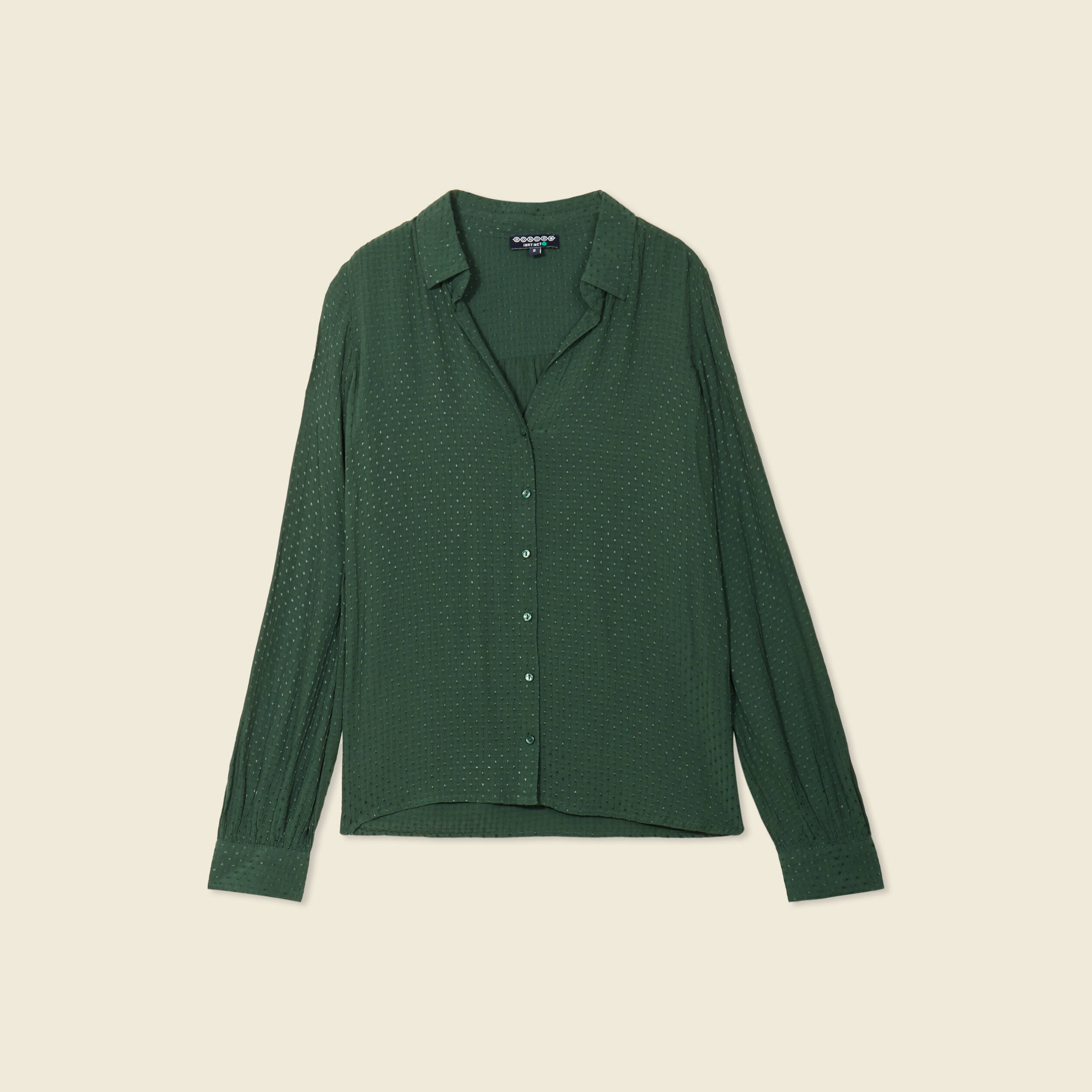 chemise manches longues vert fonce femme Chemise manches longues vert foncé femme
