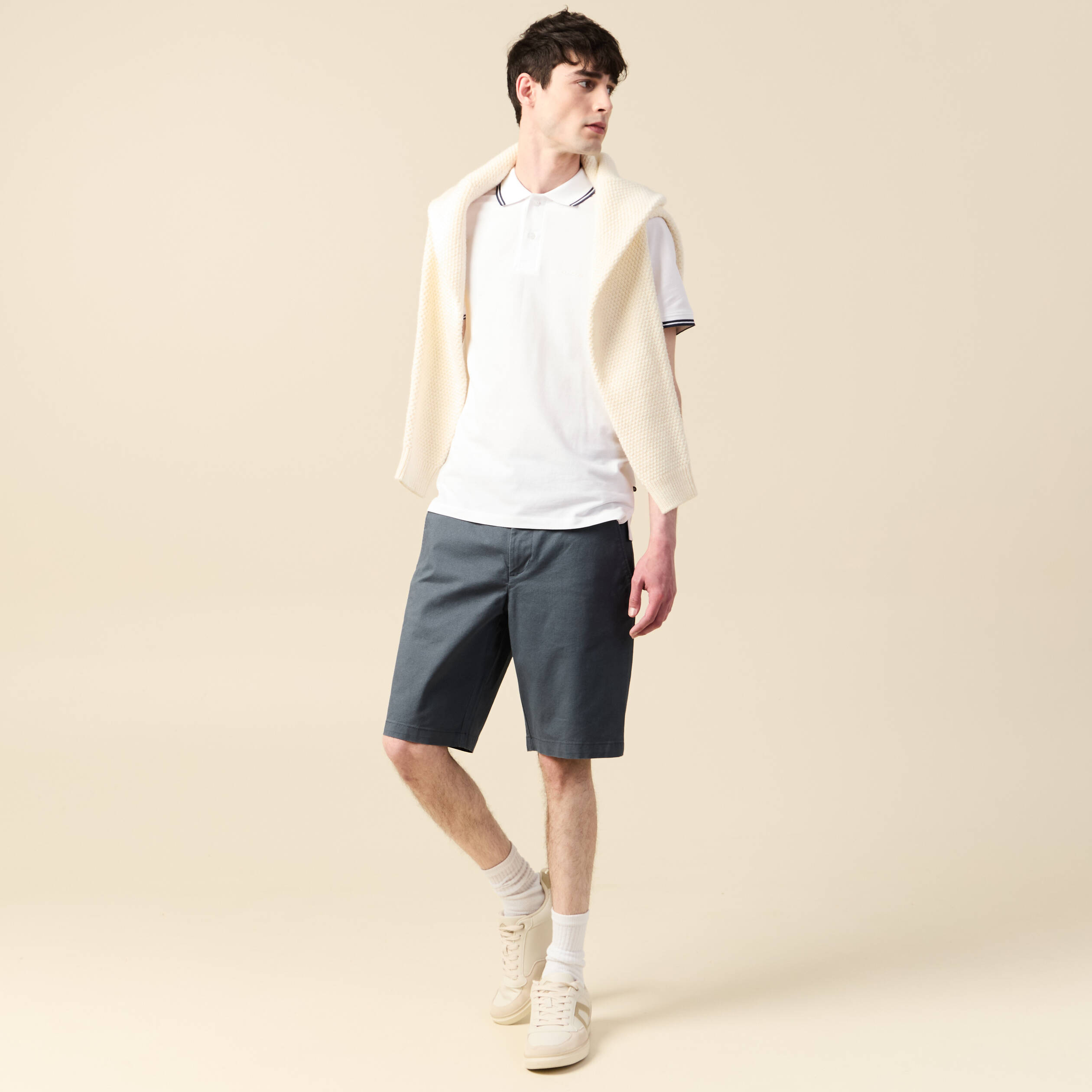 bermuda droit eco responsable vert fonce homme Bermuda droit éco-responsable vert foncé homme