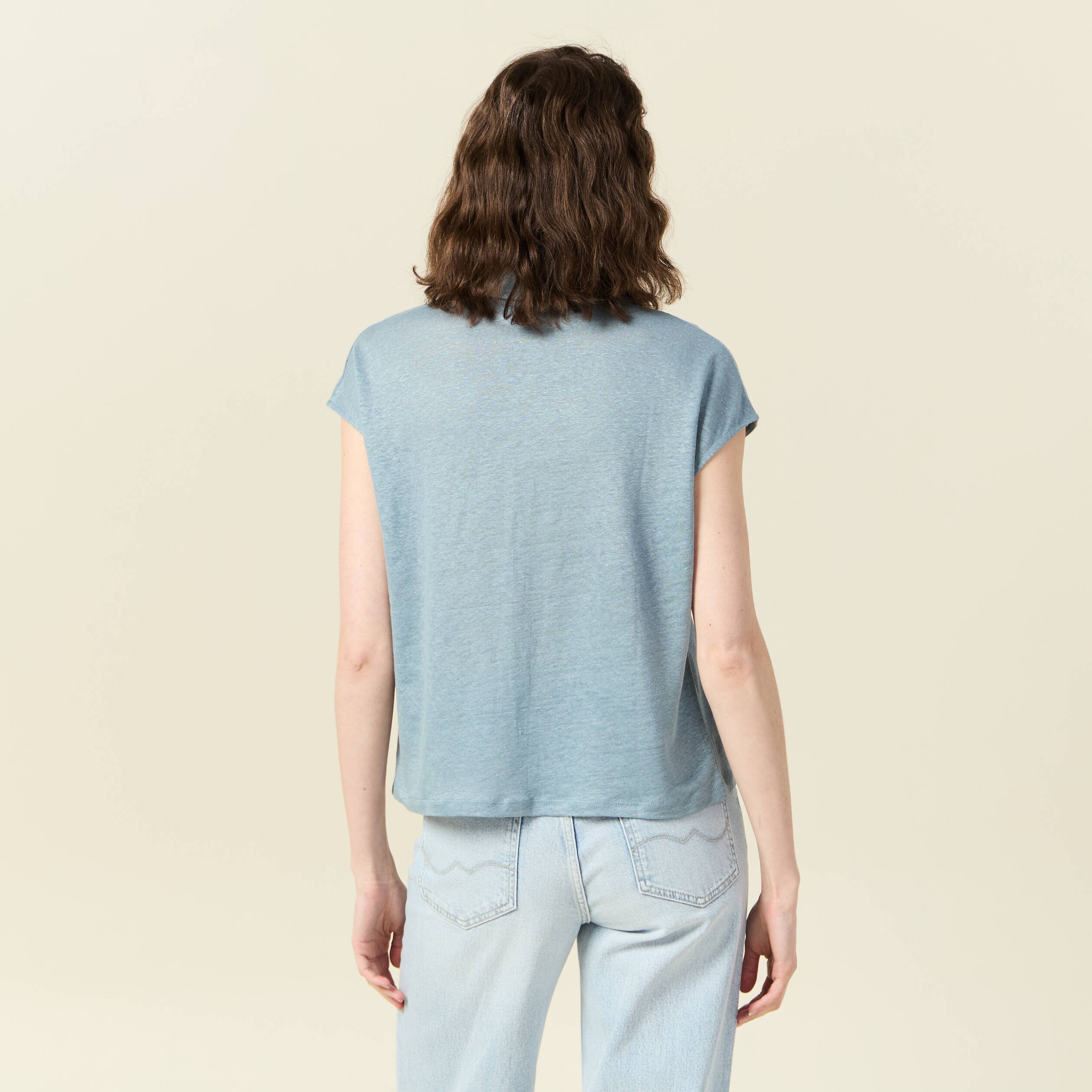 polo manches courtes bleu gris femme Polo manches courtes bleu gris femme