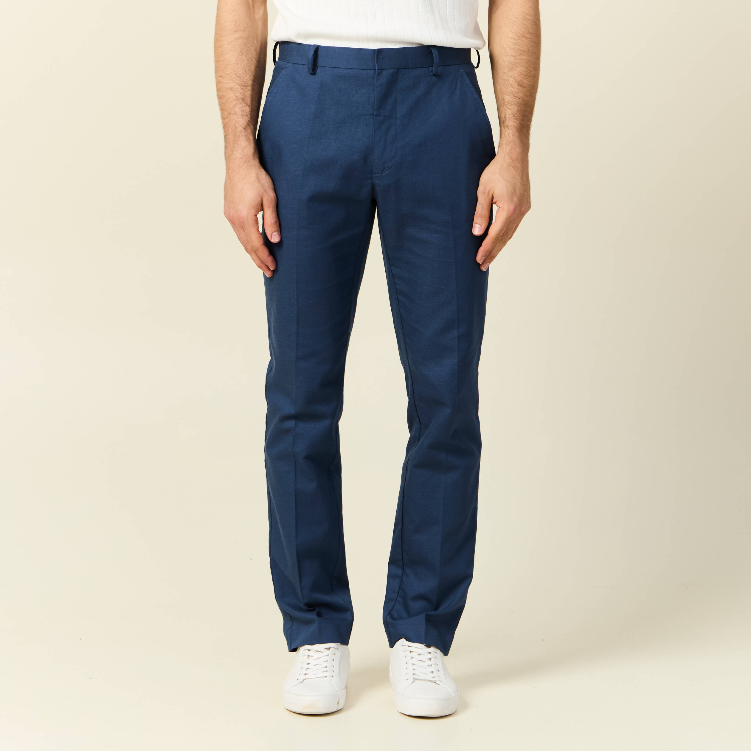 pantalon chino bleu fonce homme Pantalon chino bleu foncé homme