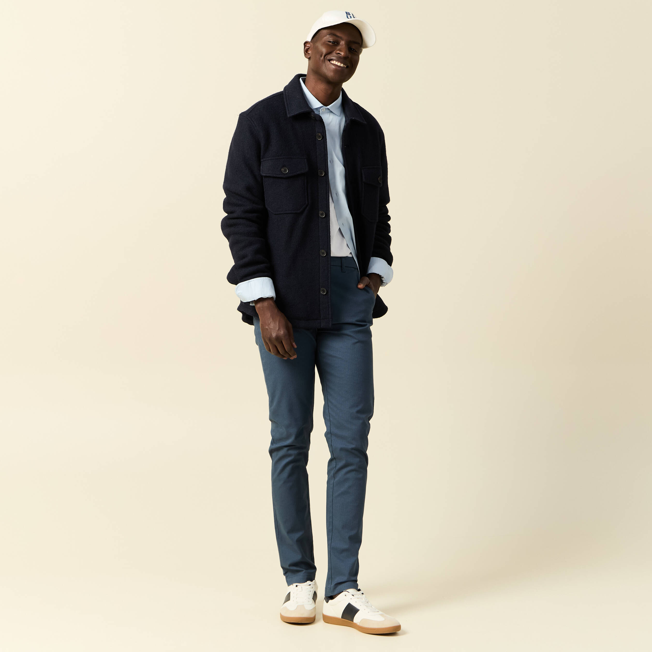 pantalon slim instinct chino bleu gris homme Pantalon slim Instinct chino bleu gris homme
