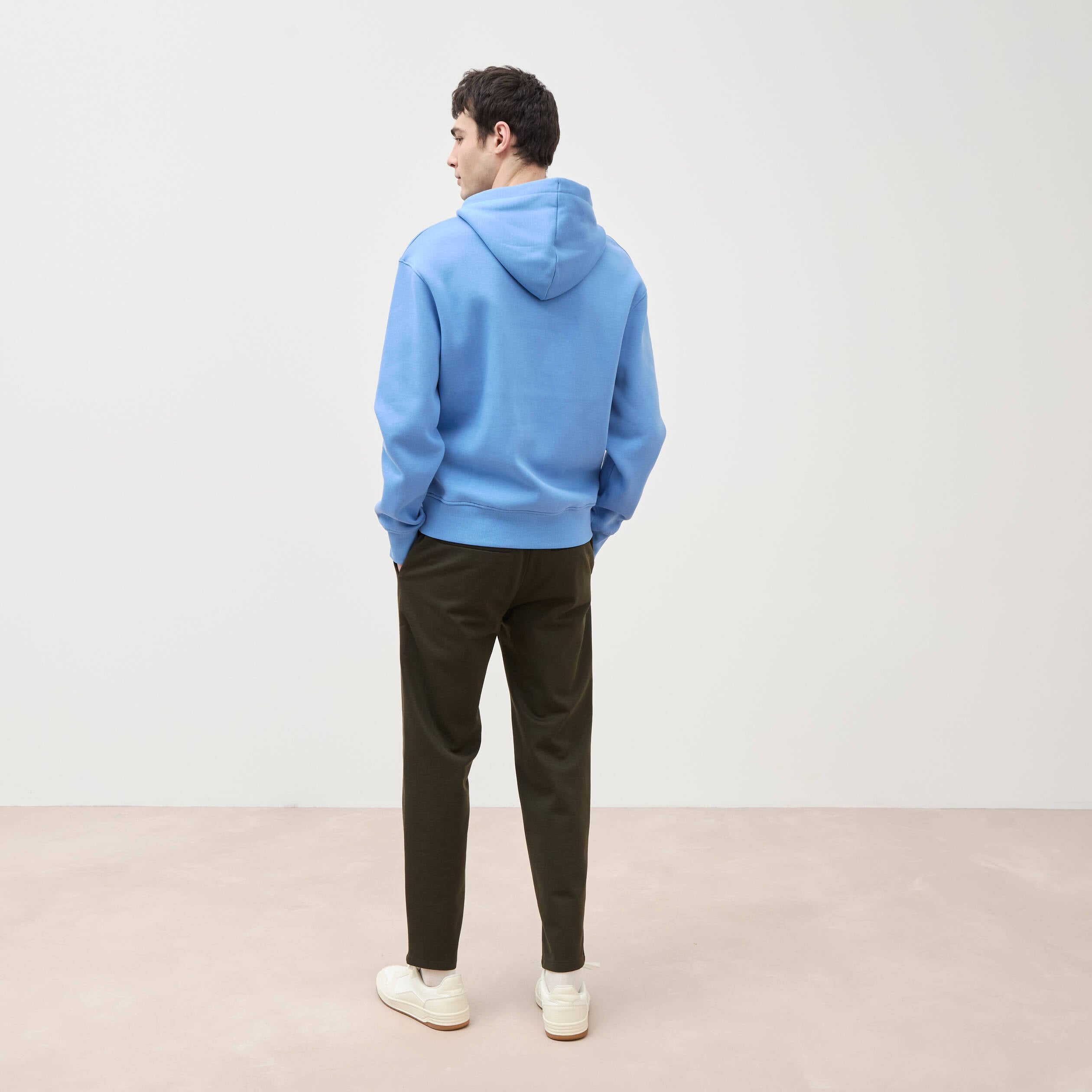 Sweat &agrave; capuche bleu violet homme
