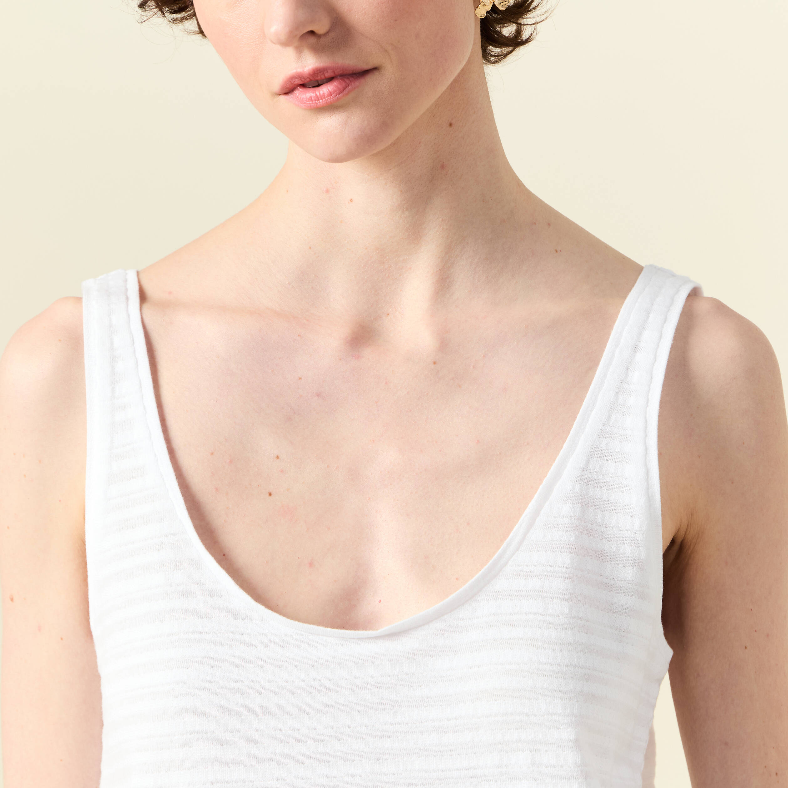 debardeur sans manches blanc femme Débardeur sans manches blanc femme