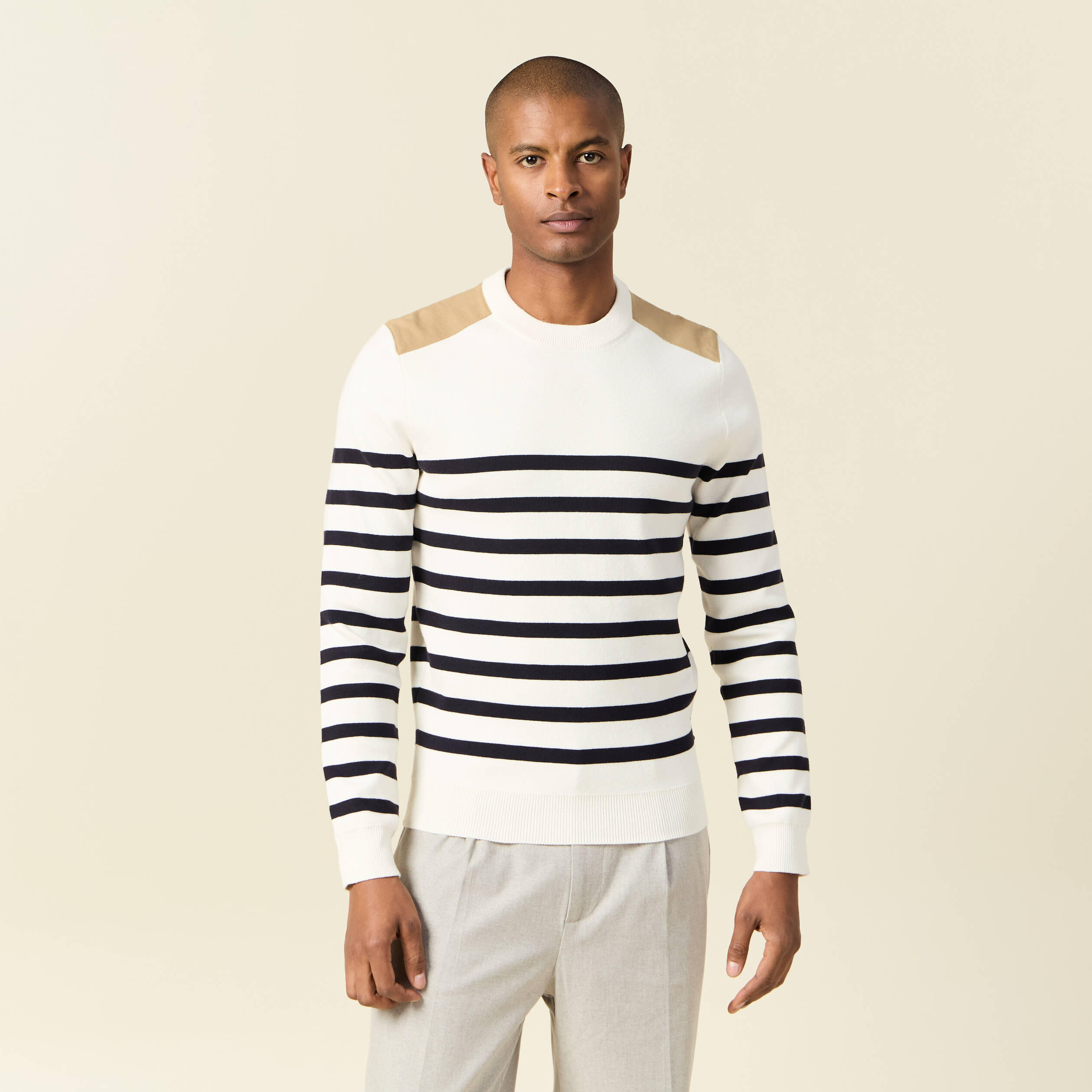 pull manches longues ecru homme Pull manches longues ecru homme