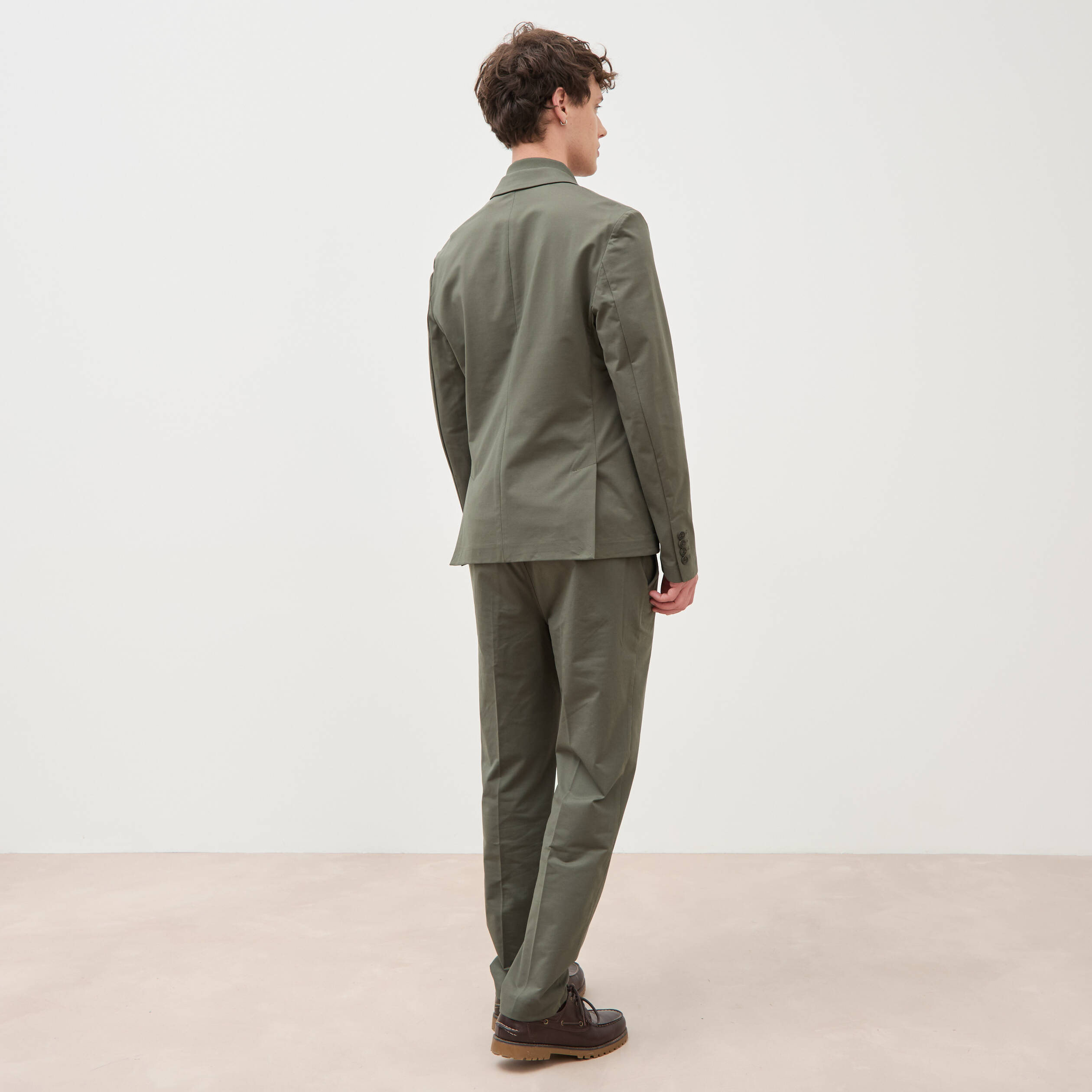 Veste blazer stretch vert fonc&eacute; homme