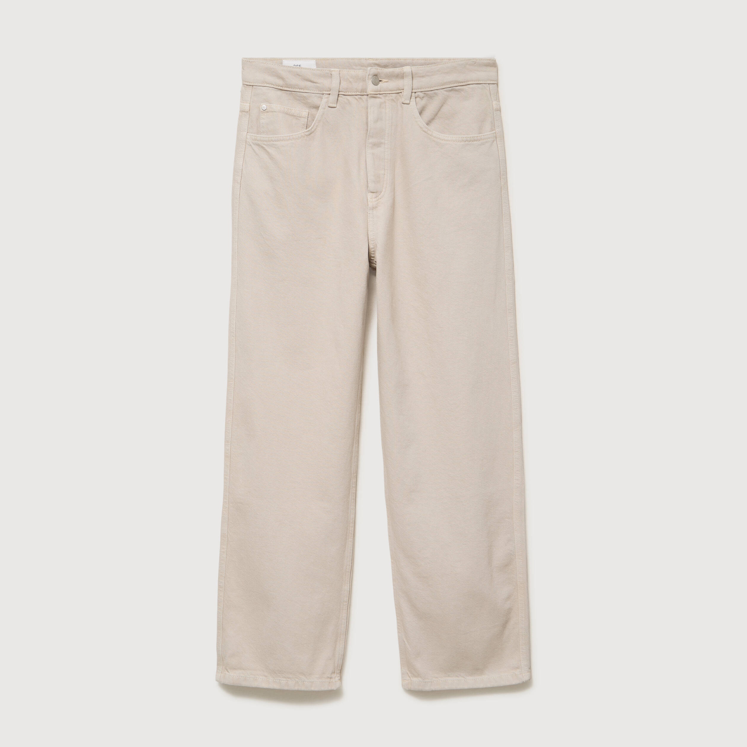 Jeans large 5 poches longueur 32 beige homme