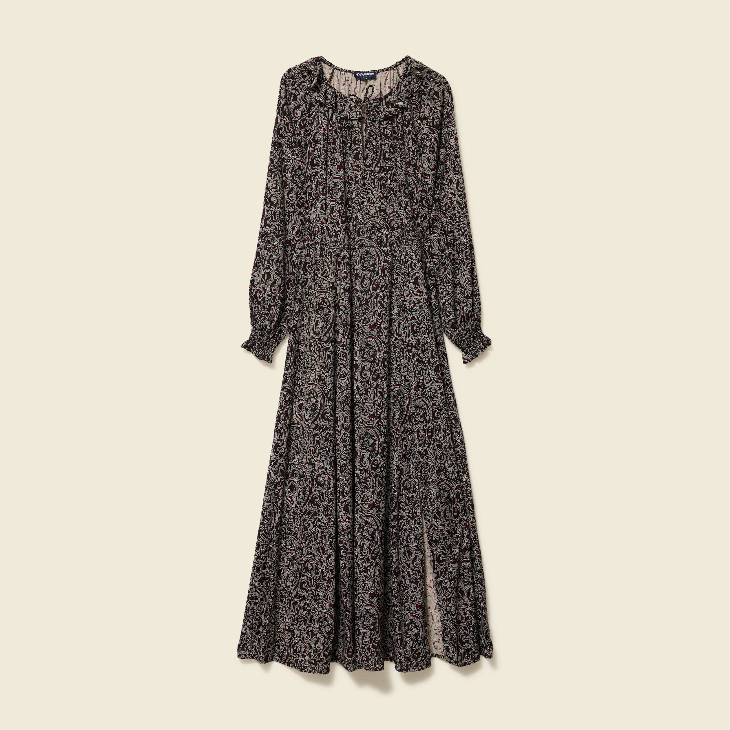 Robe manches longues noir femme