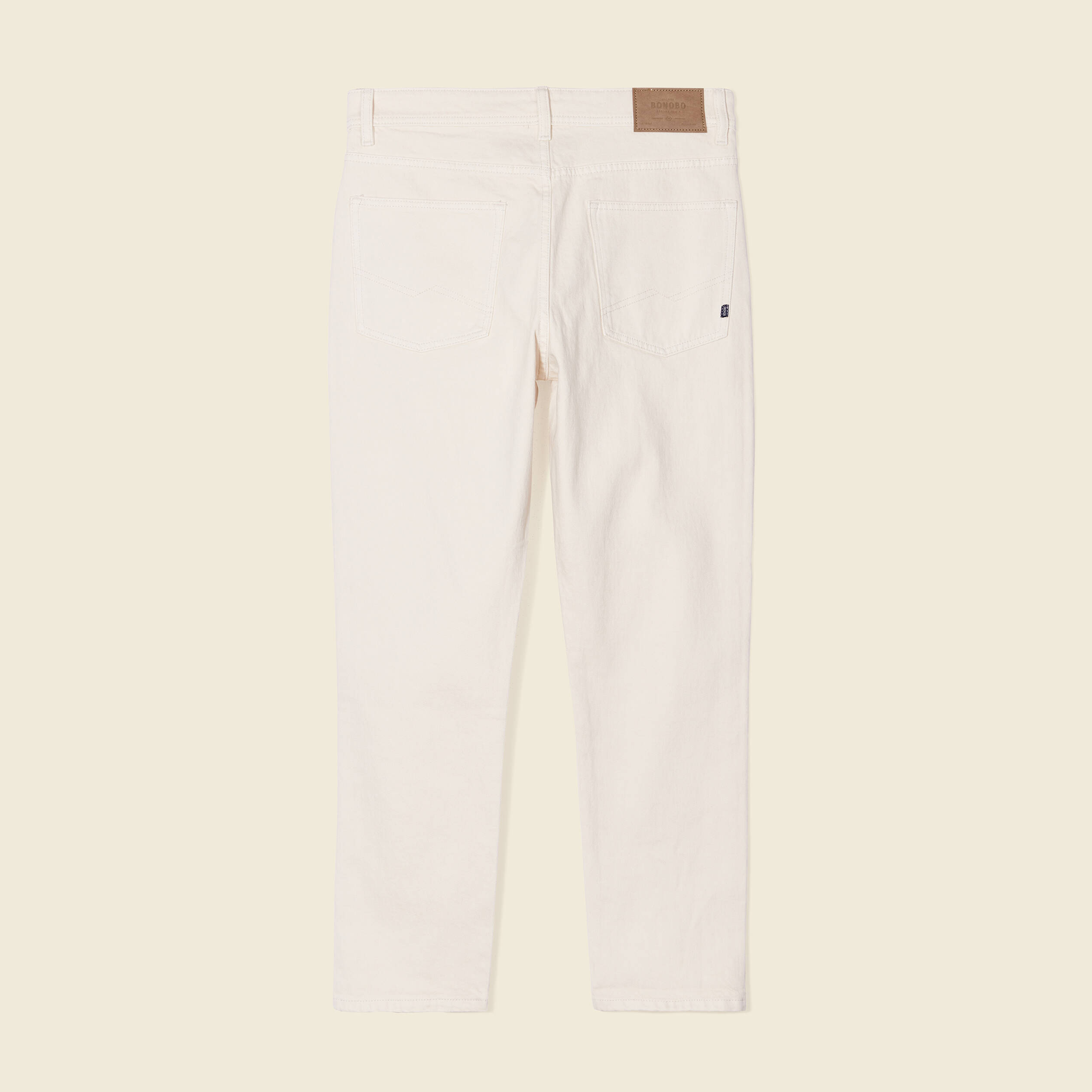 jeans slim 5 poches denim blanc homme Jeans slim 5 poches denim blanc homme