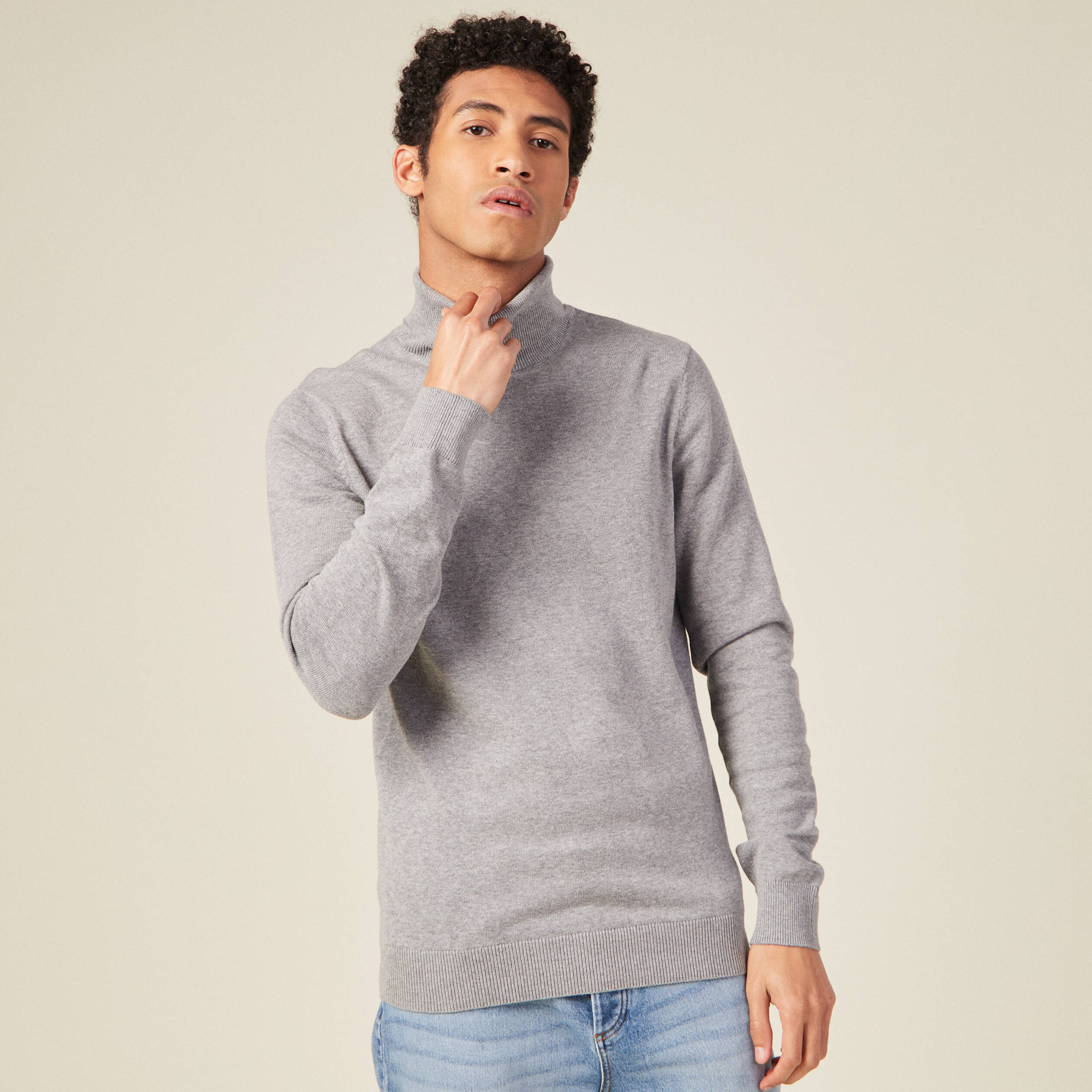 pull manches longues gris fonce homme Pull manches longues gris foncé homme