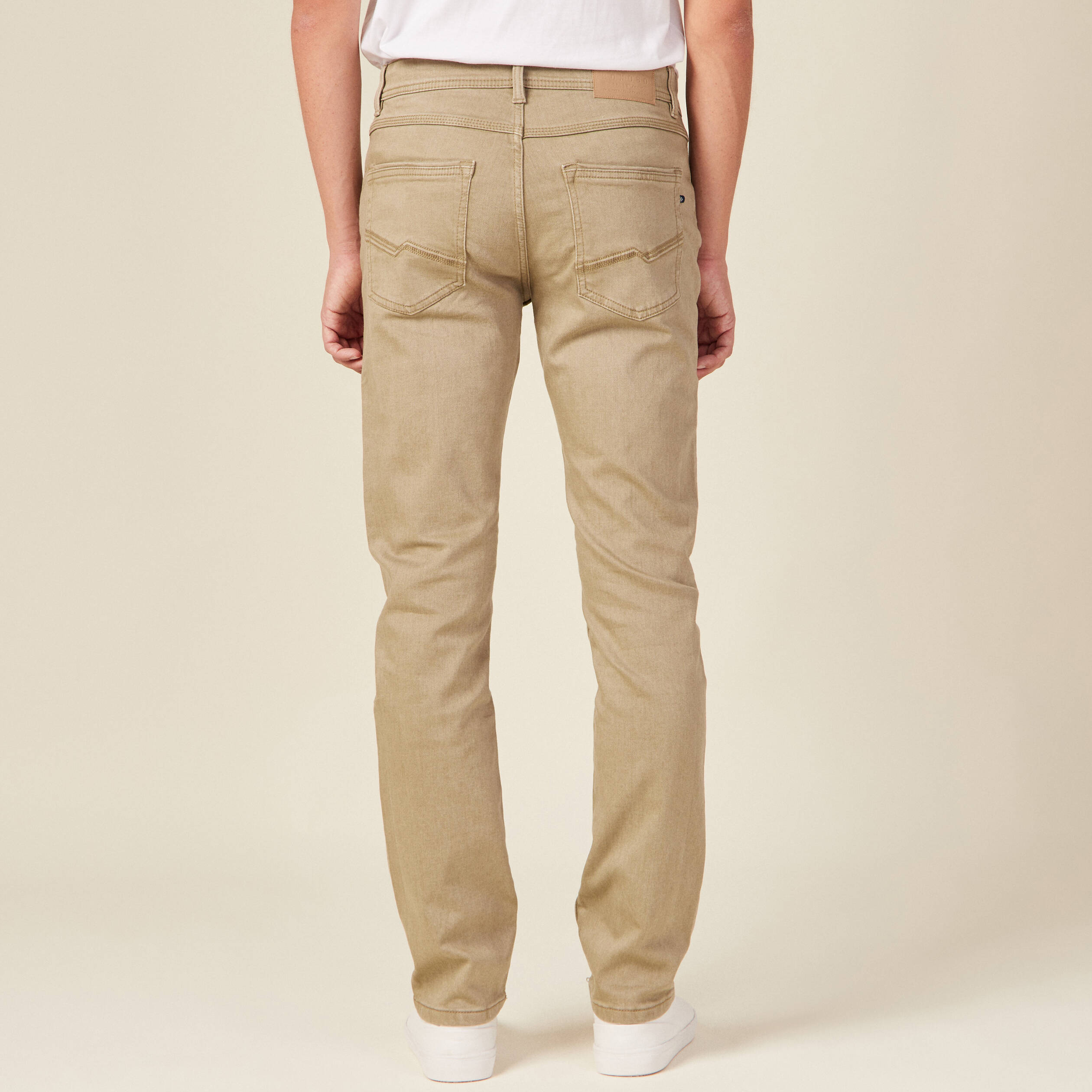 Jeans straight homme beige homme