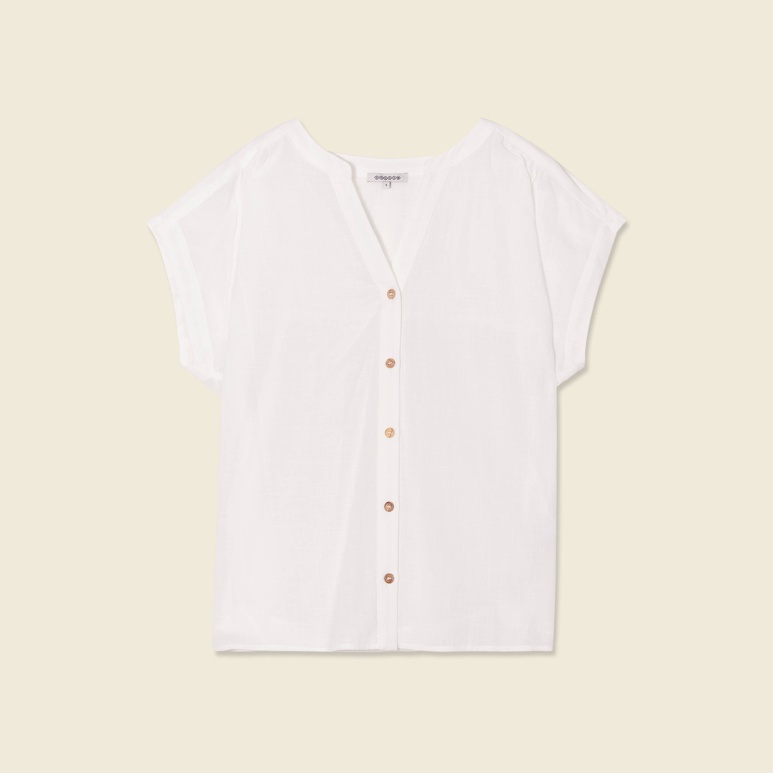 chemise manches courtes ecru femme Chemise manches courtes ecru femme