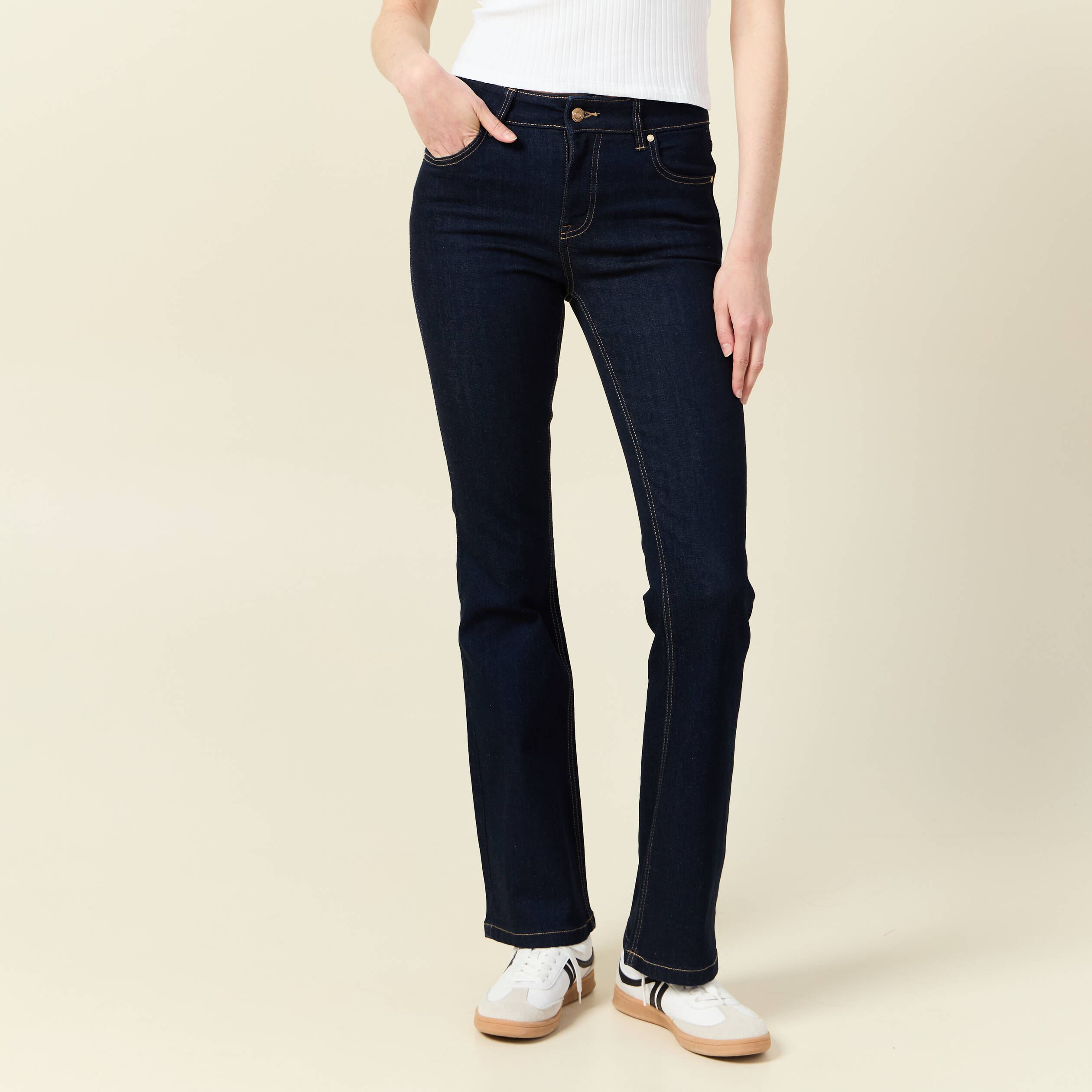 jeans bootcut denim brut rinse femme Jeans bootcut denim brut rinse femme