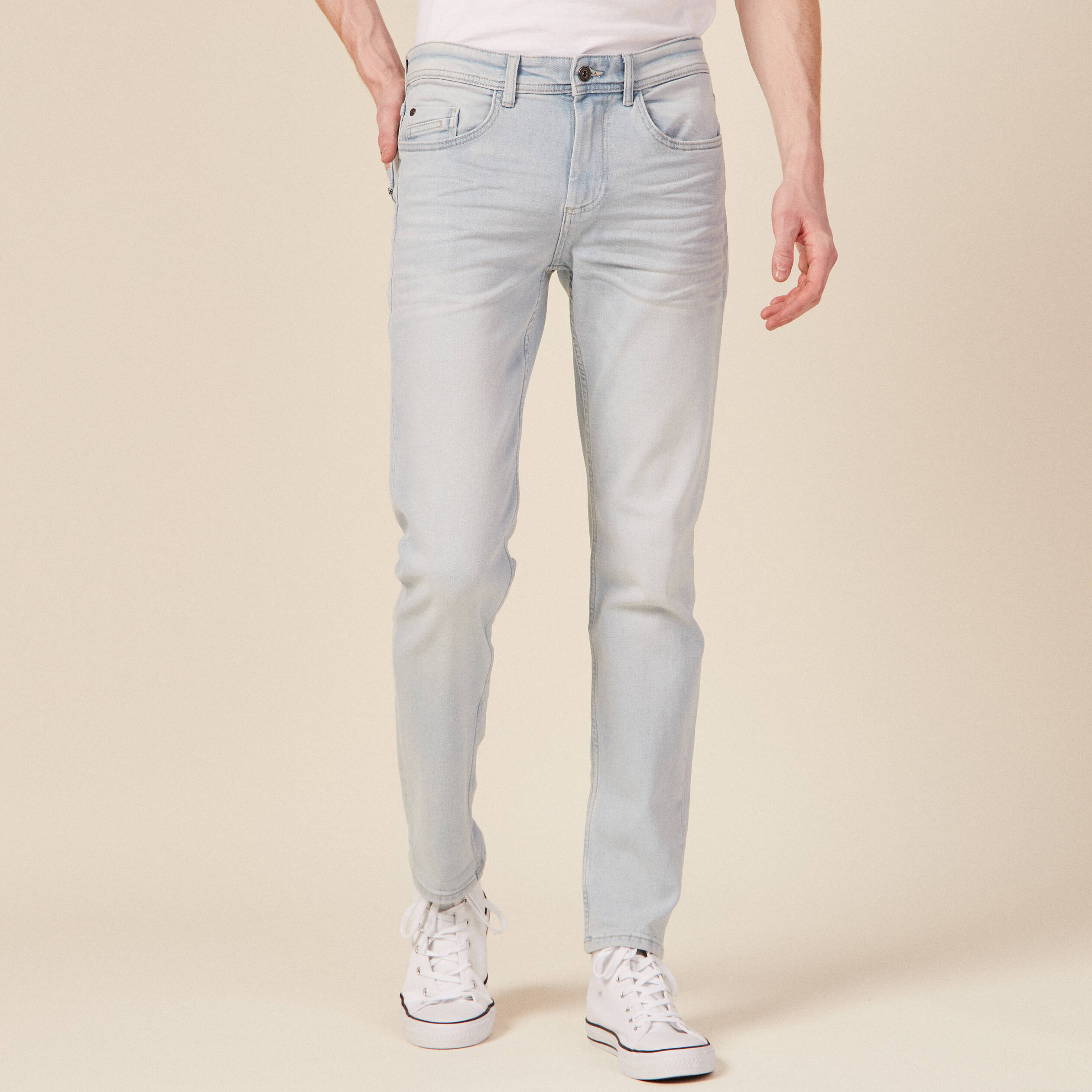 jeans slim eco responsable denim snow bleach homme Jeans slim éco-responsable denim snow bleach homme