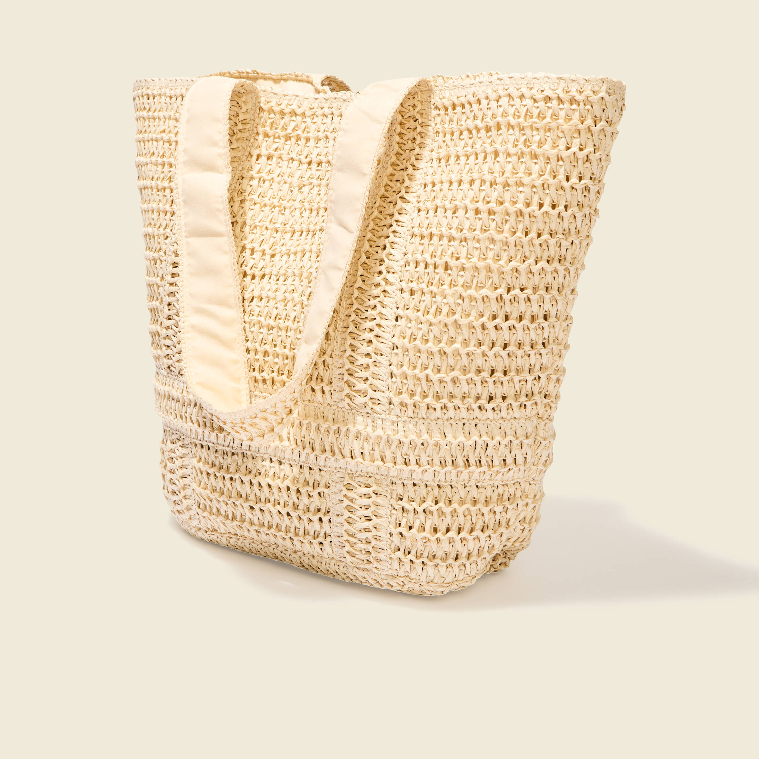 sac cabas tresse sable femme Sac cabas tressé sable femme