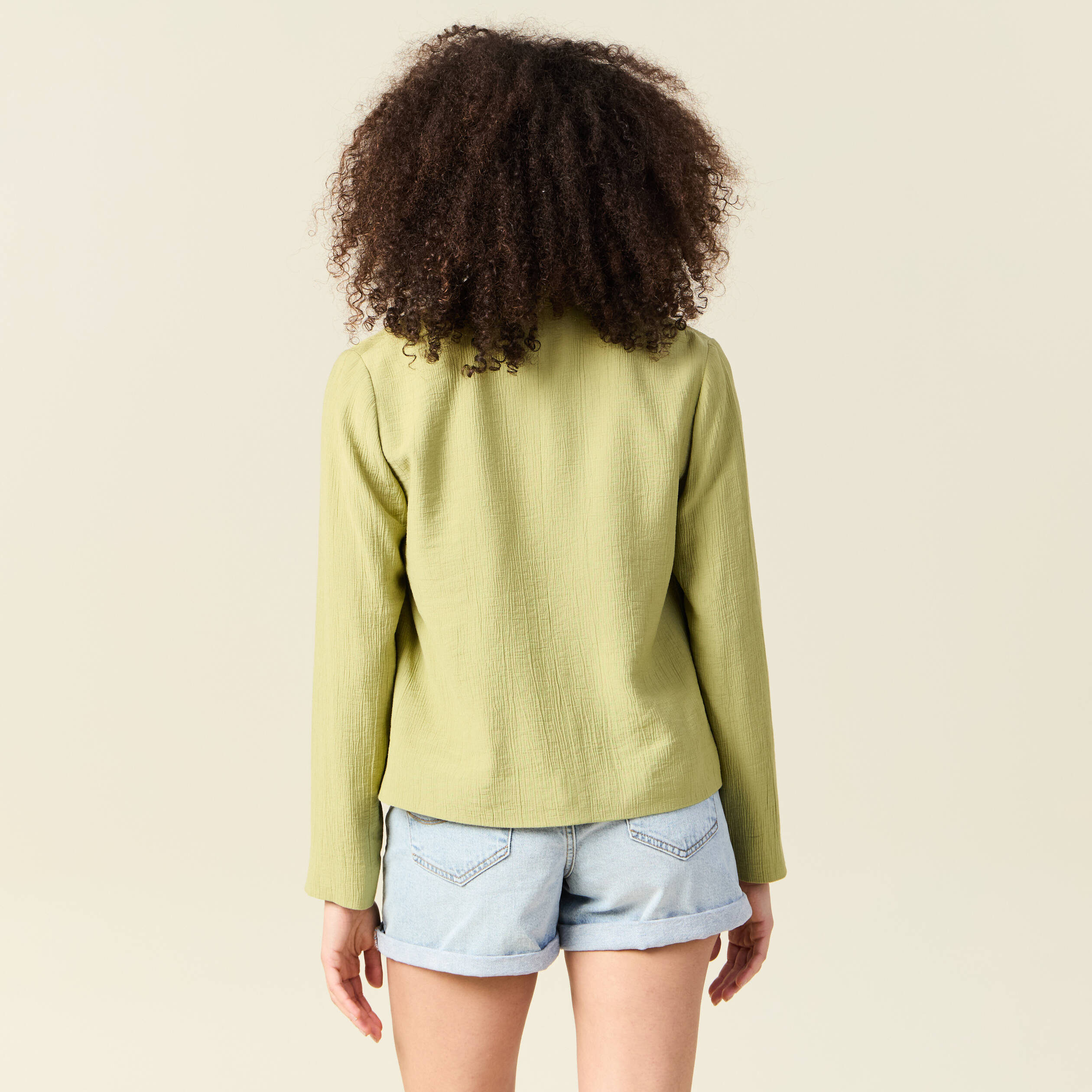 veste esprit blazer fluide vert olive femme Veste esprit blazer fluide vert olive femme