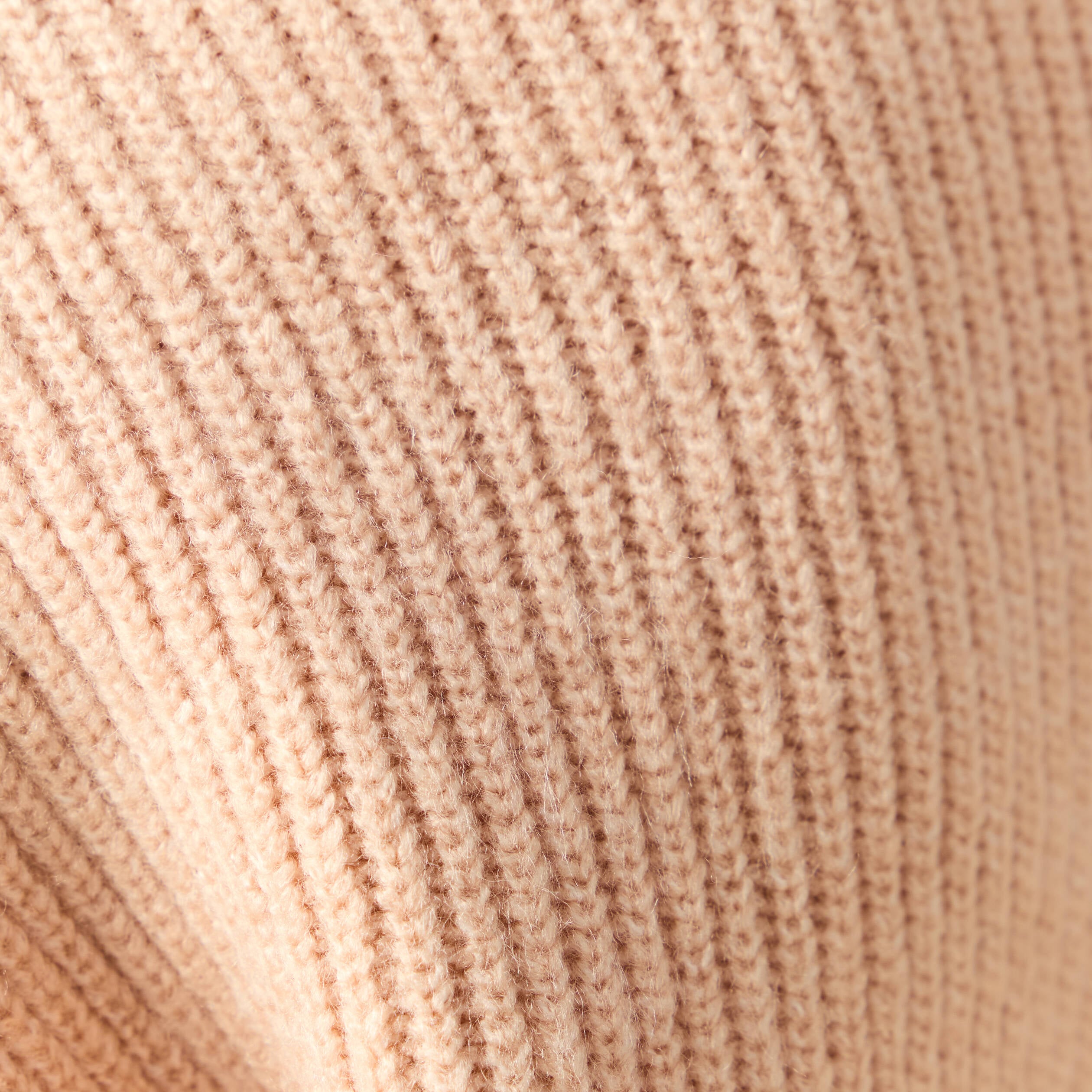 Gilet manches longues col v rose champagne femme