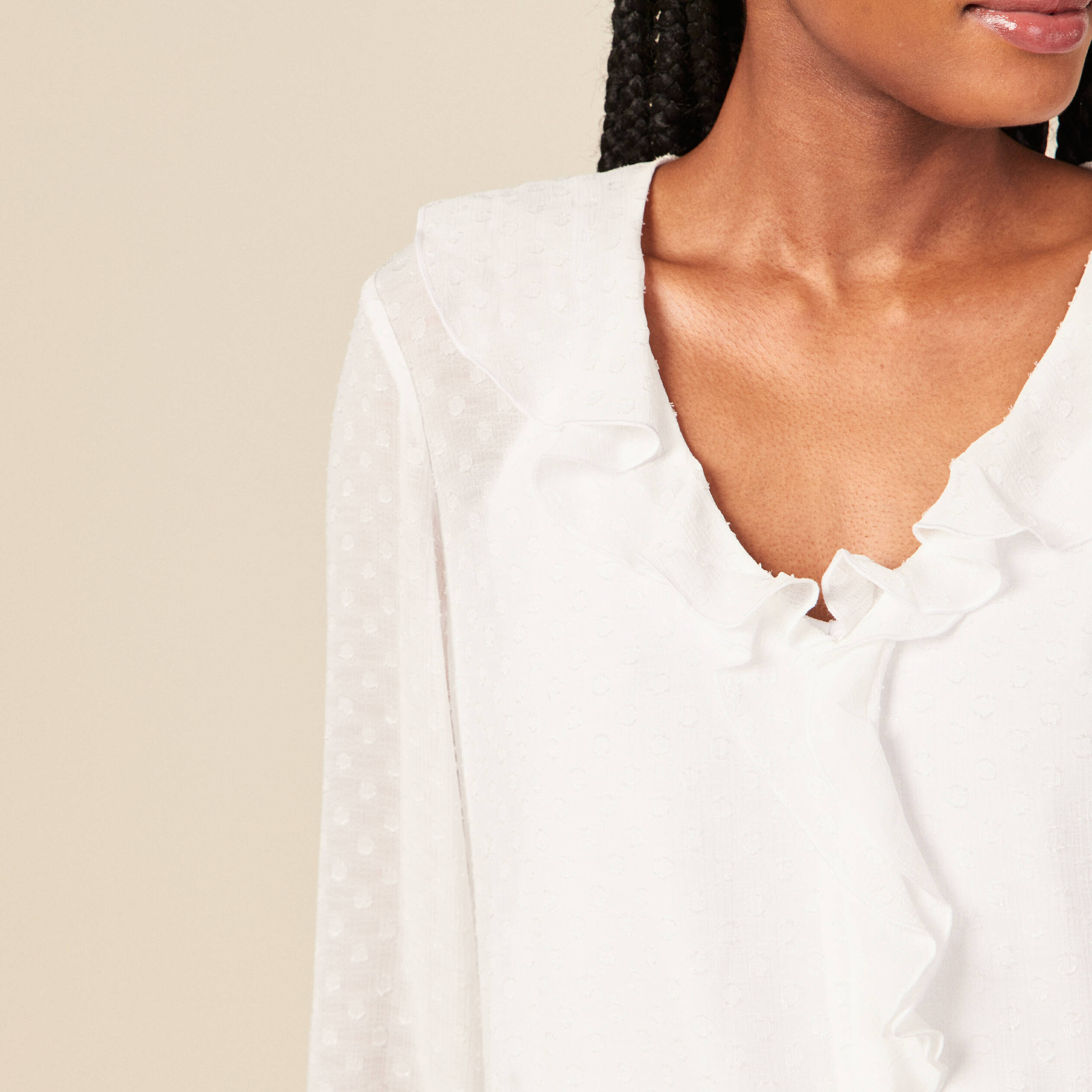 blouse eco responsable blanc femme Blouse éco-responsable blanc femme