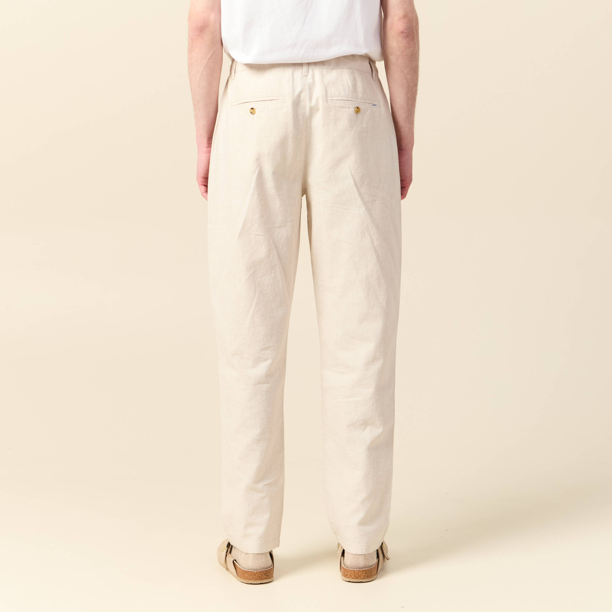pantalon chino droit beige homme Pantalon chino droit beige homme