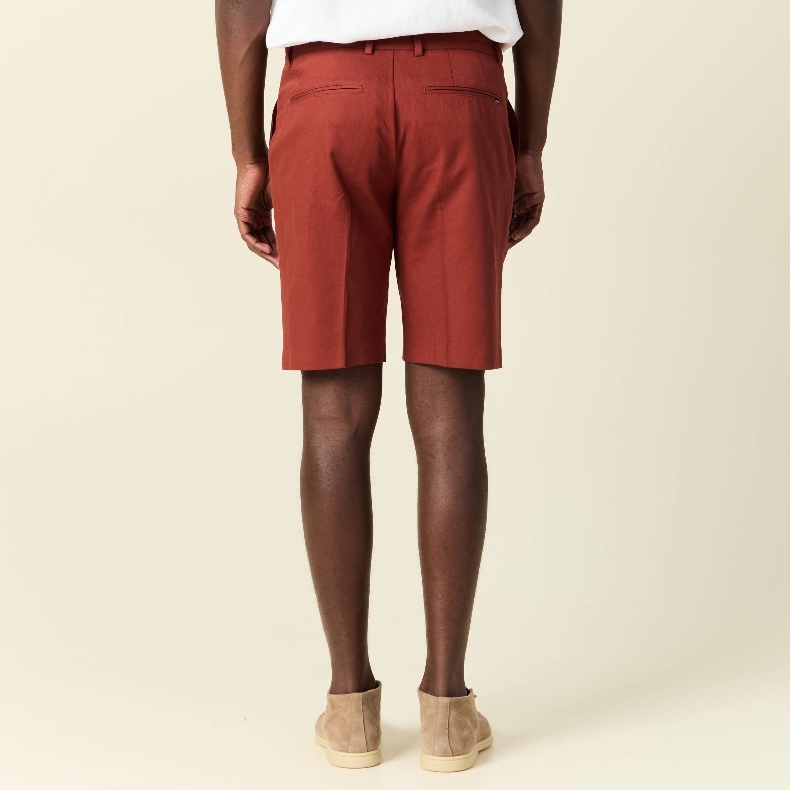 bermuda droit marron cognac homme Bermuda droit marron cognac homme