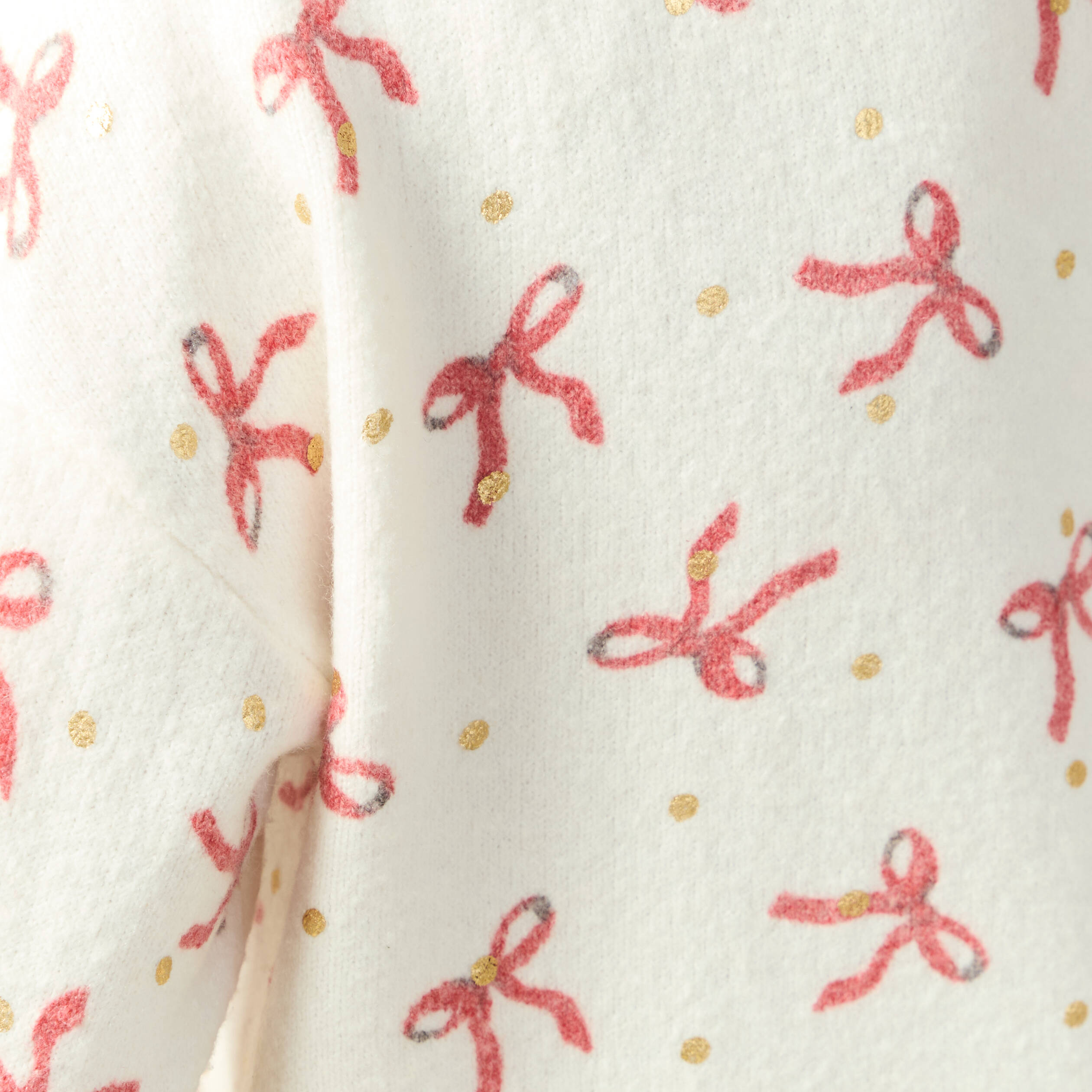 Pull de no&euml;l col bateau manches longues creme femme